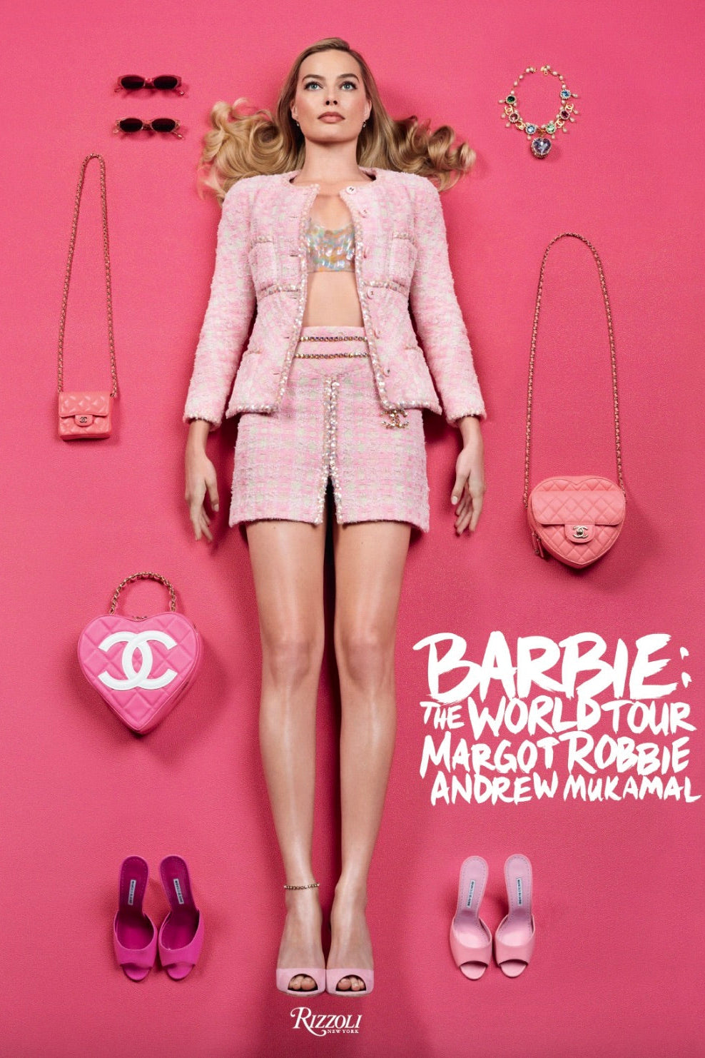 Chanel Vintage S/S 1995 Pink Sequin Tweed Barbie 95P Suit