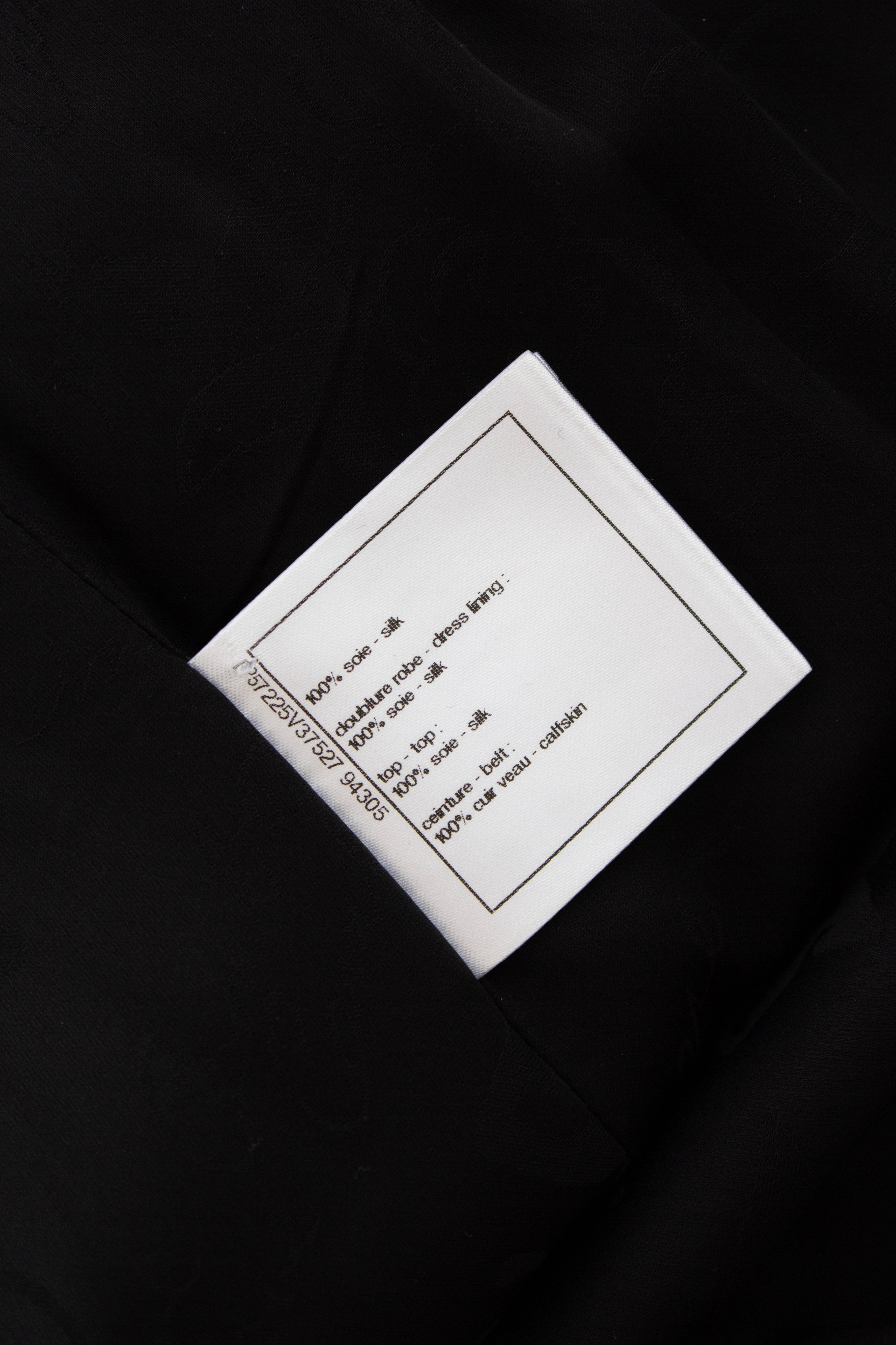 Chanel Cruise 2015 Black Gold Crystal Strap 15C Midi LBD Dress