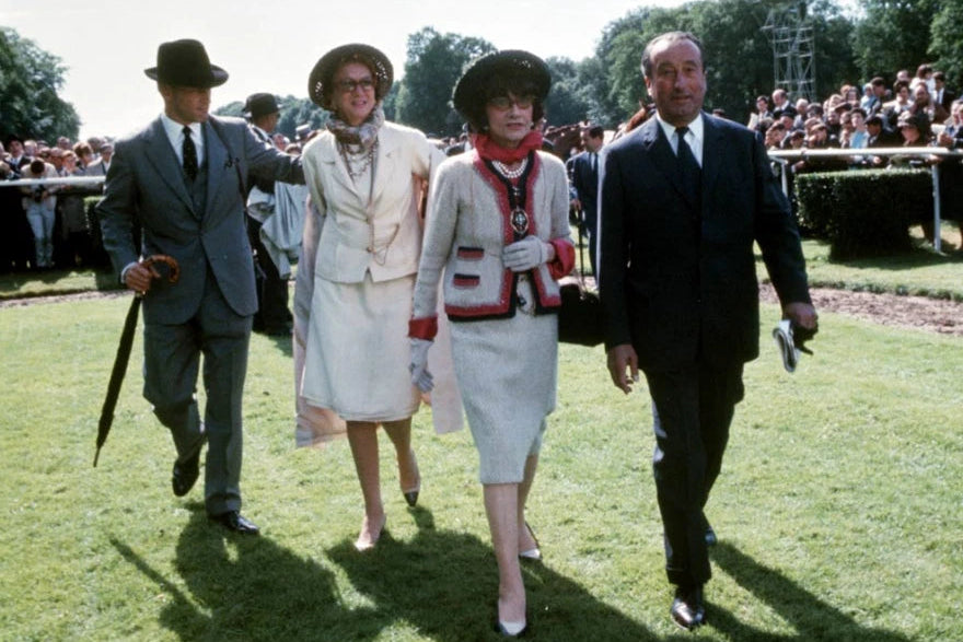 Chanel 1964 Haute Couture Coco Gabrielle Ecru Tweed Gold Lion Jacket