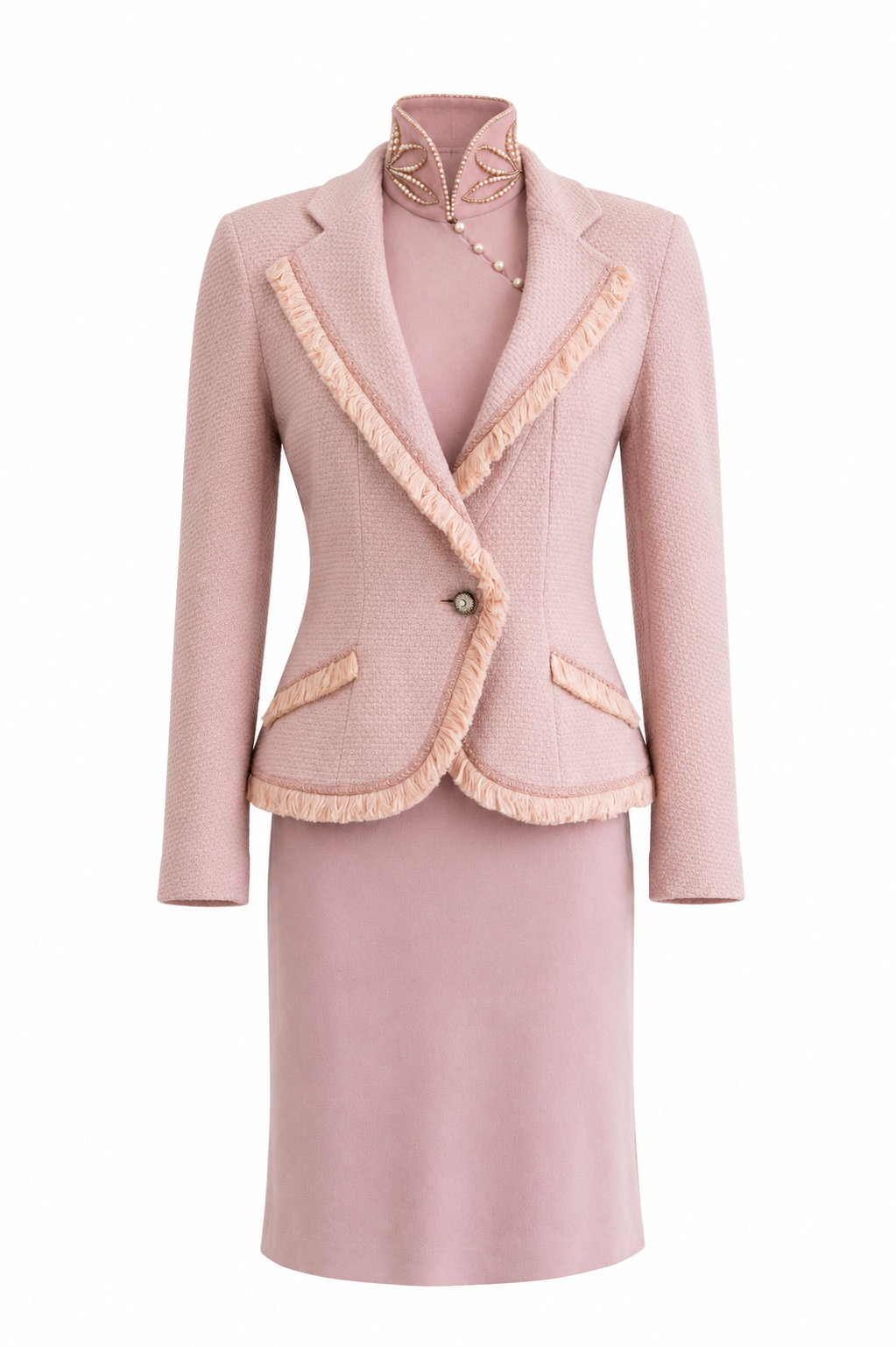 Christian Dior by John Galliano F/W 1997 Pink Cheongsam Pearl Dress Set