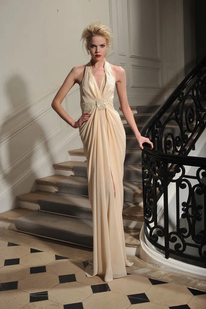 Christian Dior by John Galliano Pre-Fall 2009 Ivory Embellished Silk Gown