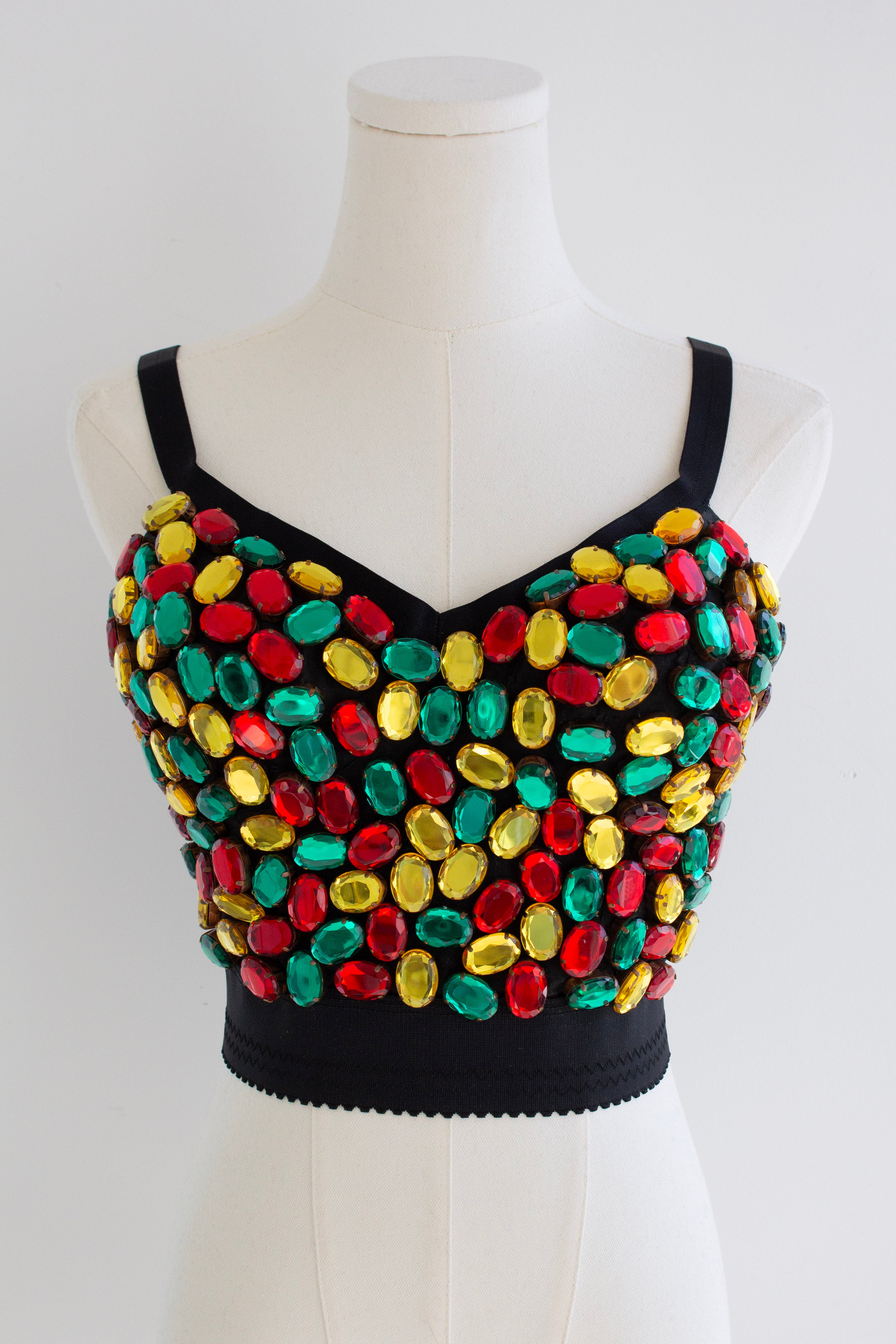Dolce & Gabbana Fall/Winter 1991 “Hard Candy” Rainbow Bustier Top