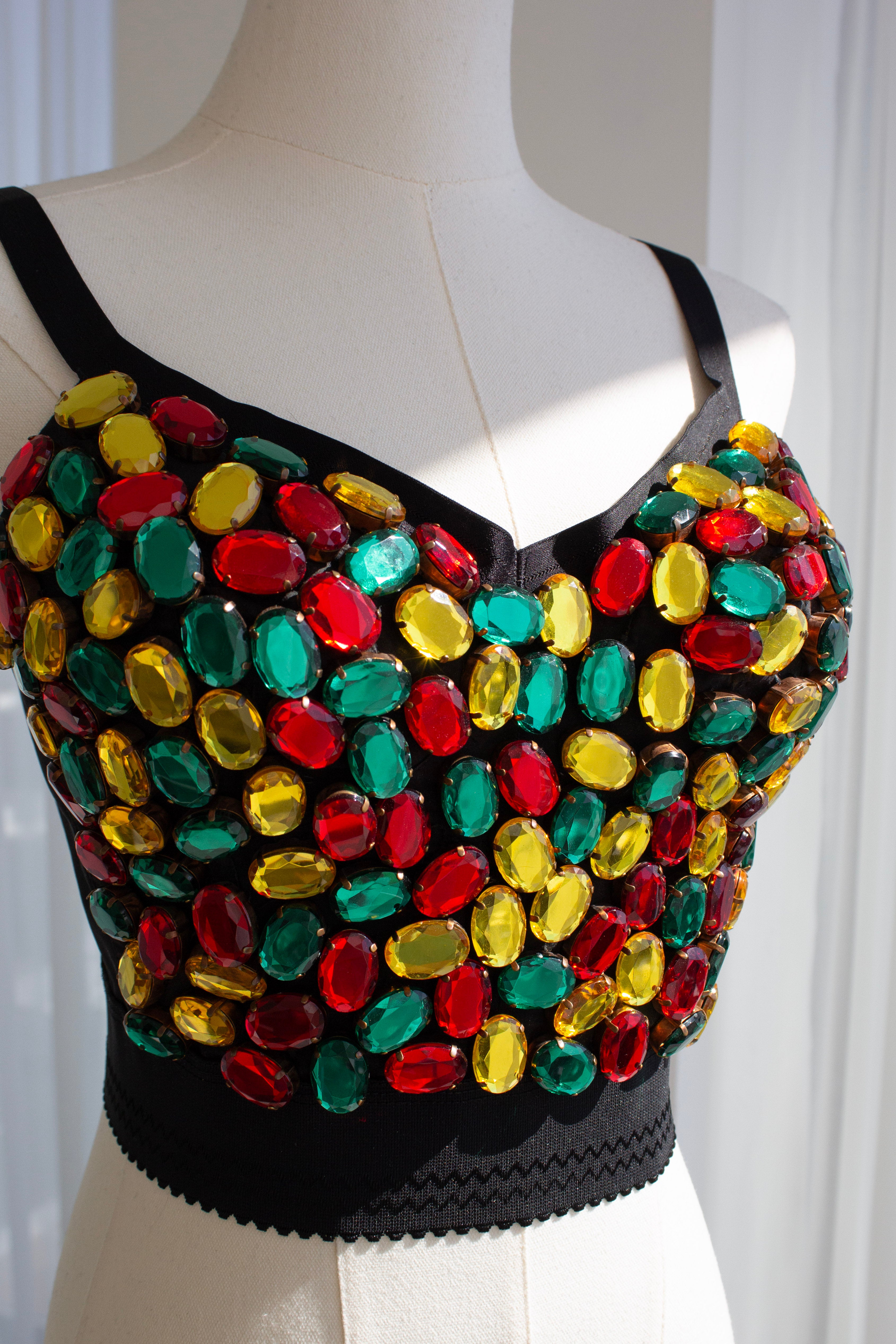 Dolce & Gabbana Fall/Winter 1991 “Hard Candy” Rainbow Bustier Top