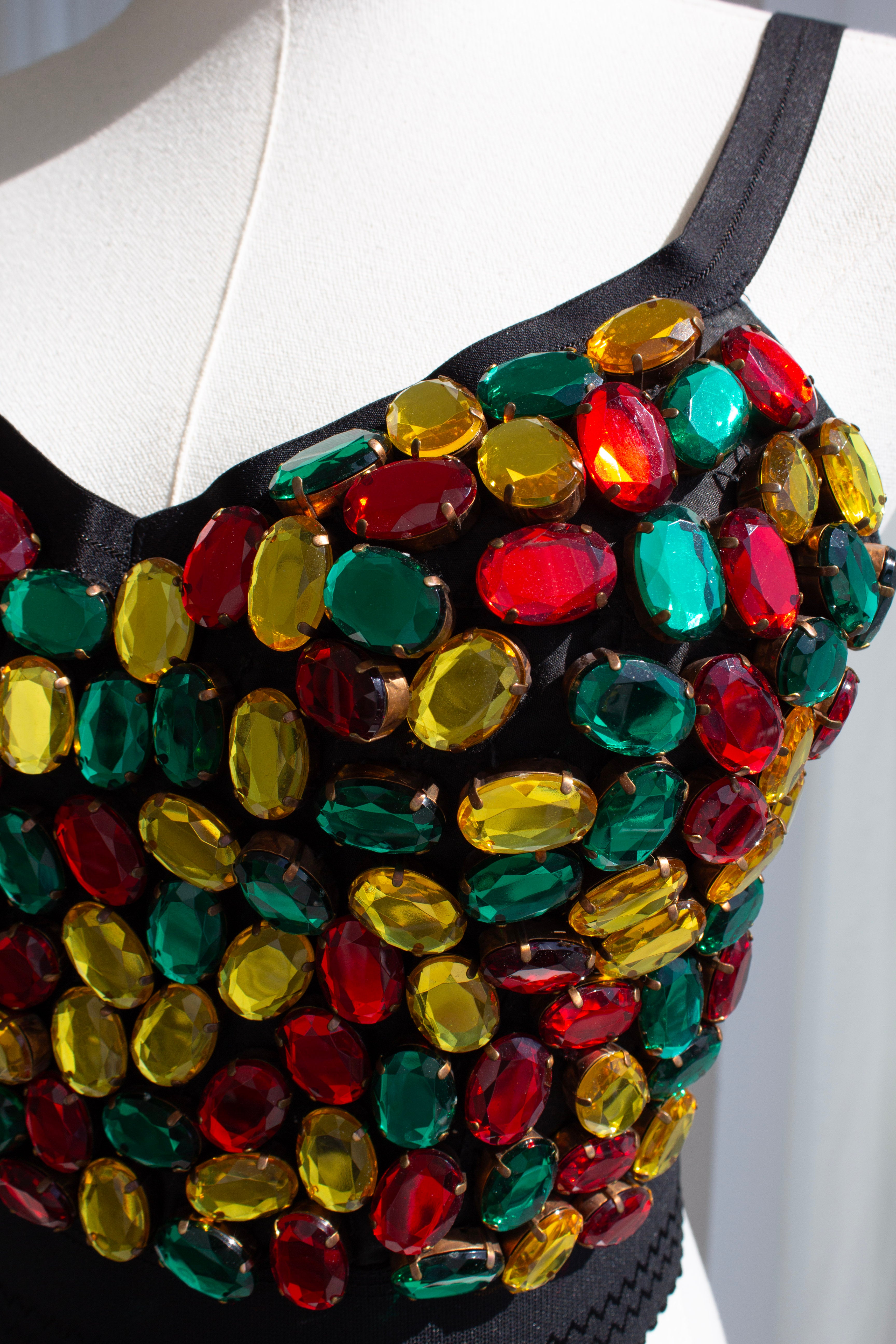 Dolce & Gabbana Fall/Winter 1991 “Hard Candy” Rainbow Bustier Top