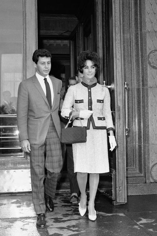 Chanel Haute Couture 1961 Coco Beige Red Blue Tweed Jacket Skirt Suit