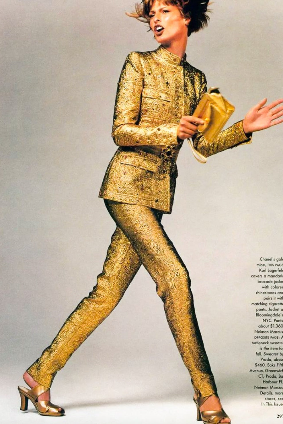 Chanel Vintage F/W 1996 Gold Brocade Mughal Jeweled Gripoix 96A Jacket