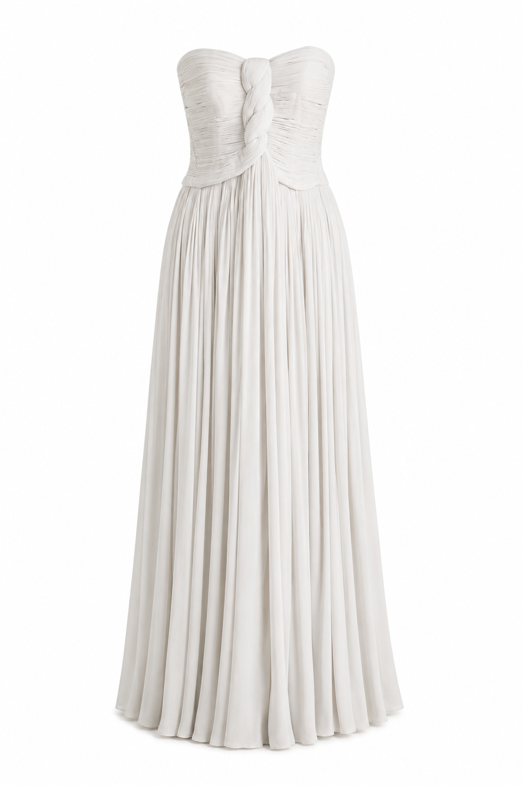 Madame Grès Haute Couture Pleated White Gown Personal Archive, c. 1950s