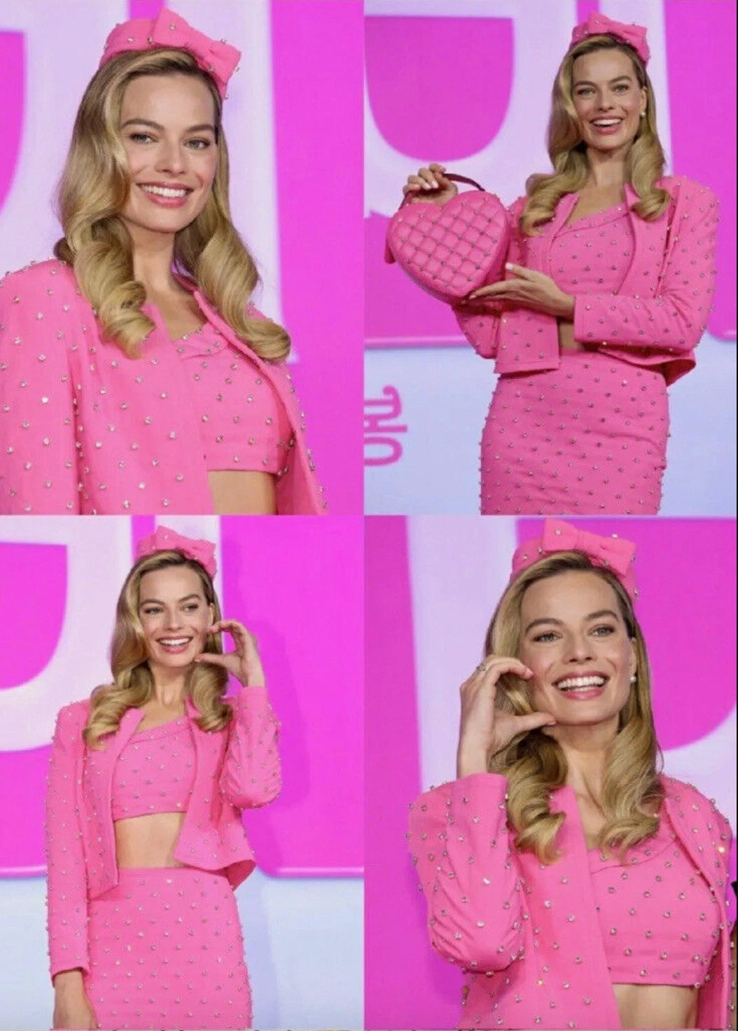 Moschino Couture S/S 2015 Barbie Crystal Embellished Swarovski Pink Jacket