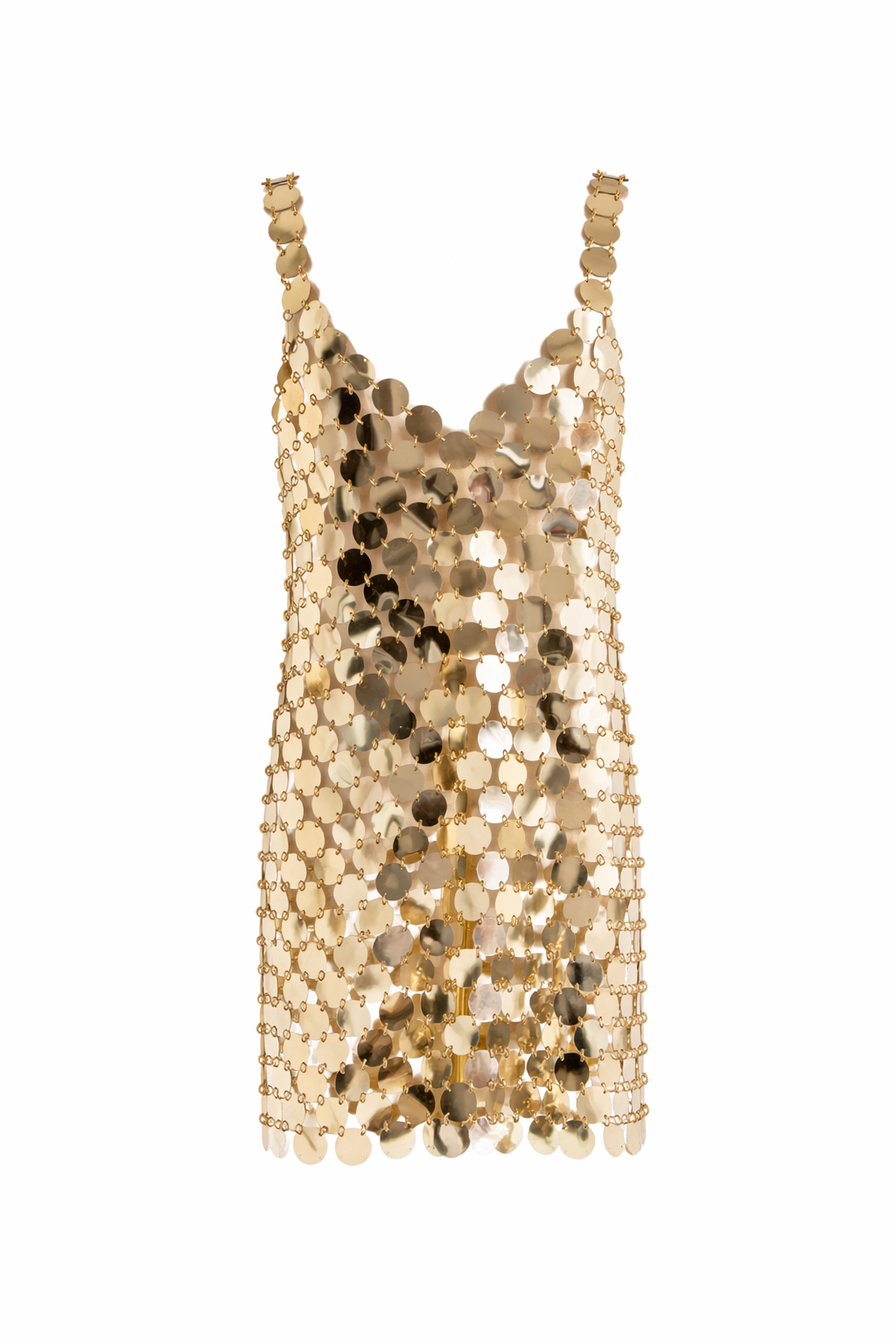 Paco Rabanne Vintage 1996 Gold Disc Rhodoid DIY Mini Dress Kit