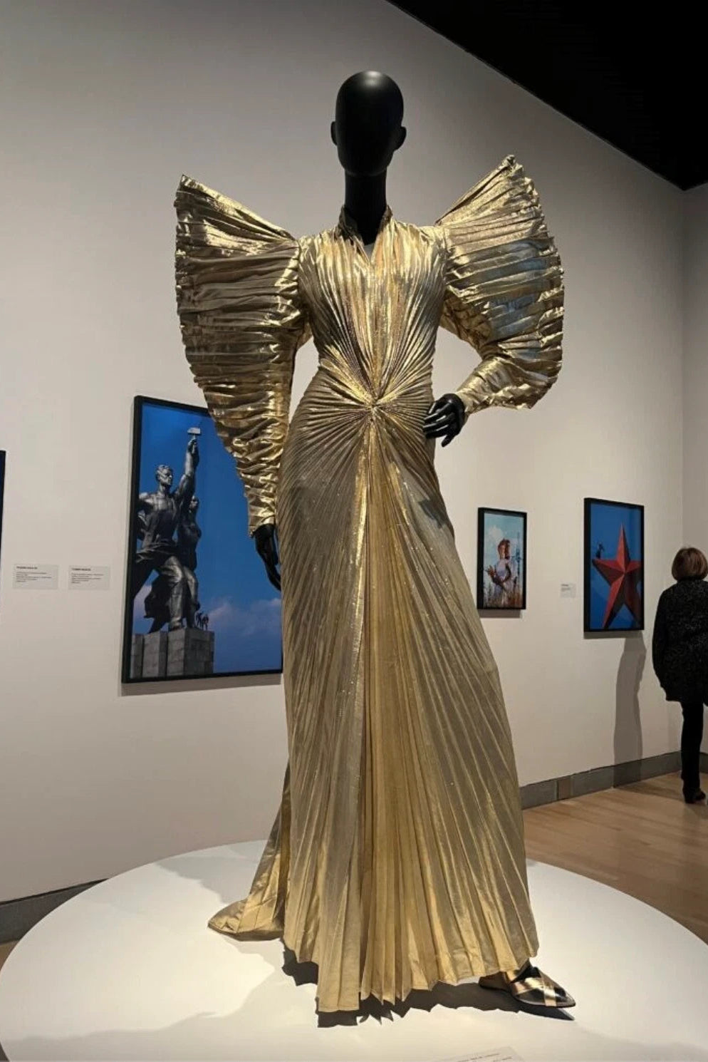 Thierry Mugler F/W 1984 Vintage Golden Angel Starburst Lame Gown