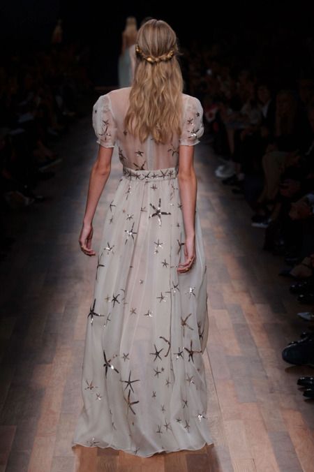 Valentino S/S 2015 Starfish Silk Organza Sequin Embellished Gown