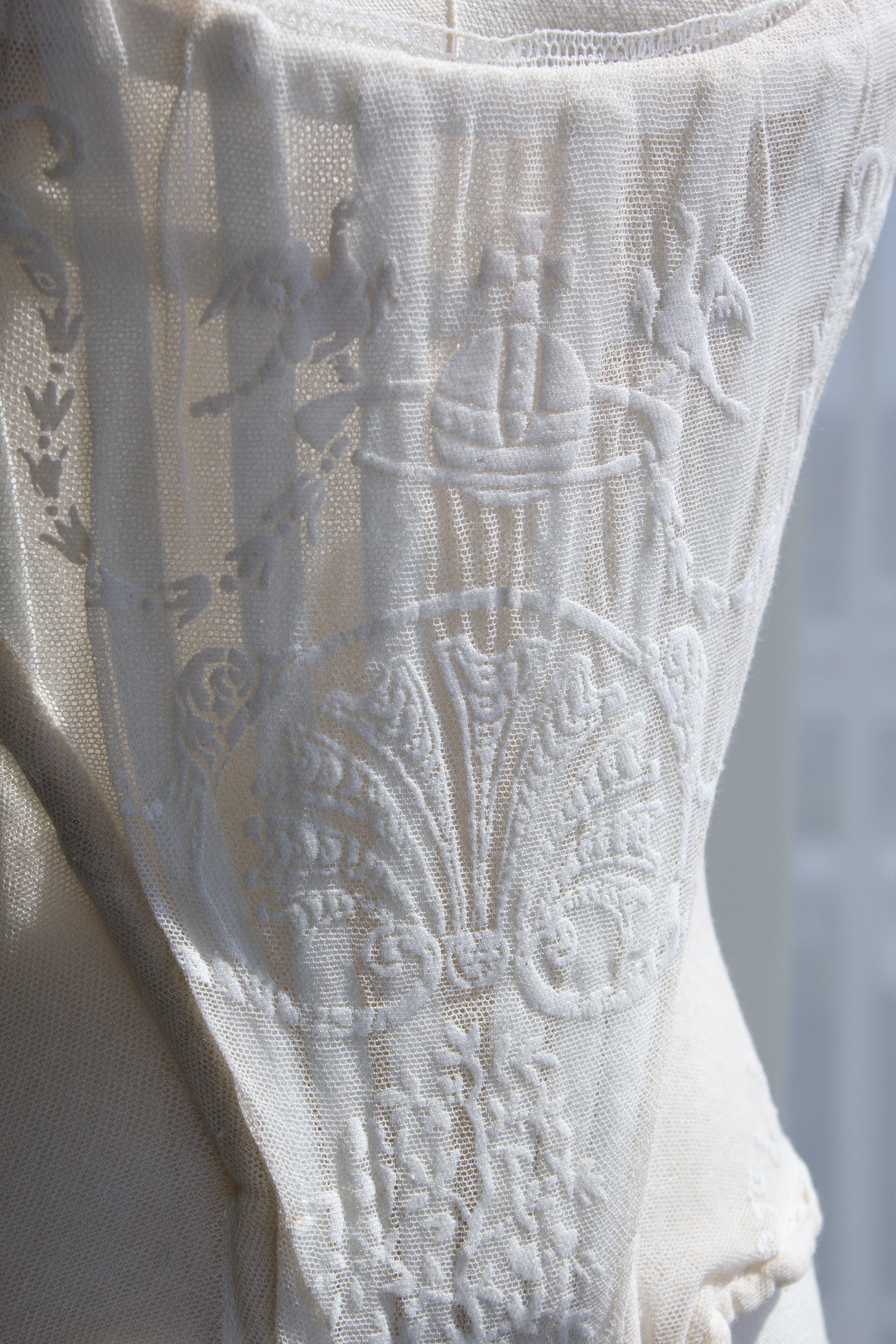 Vivienne Westwood S/S 1992 Salon White Boulle Mesh Tulle Corset