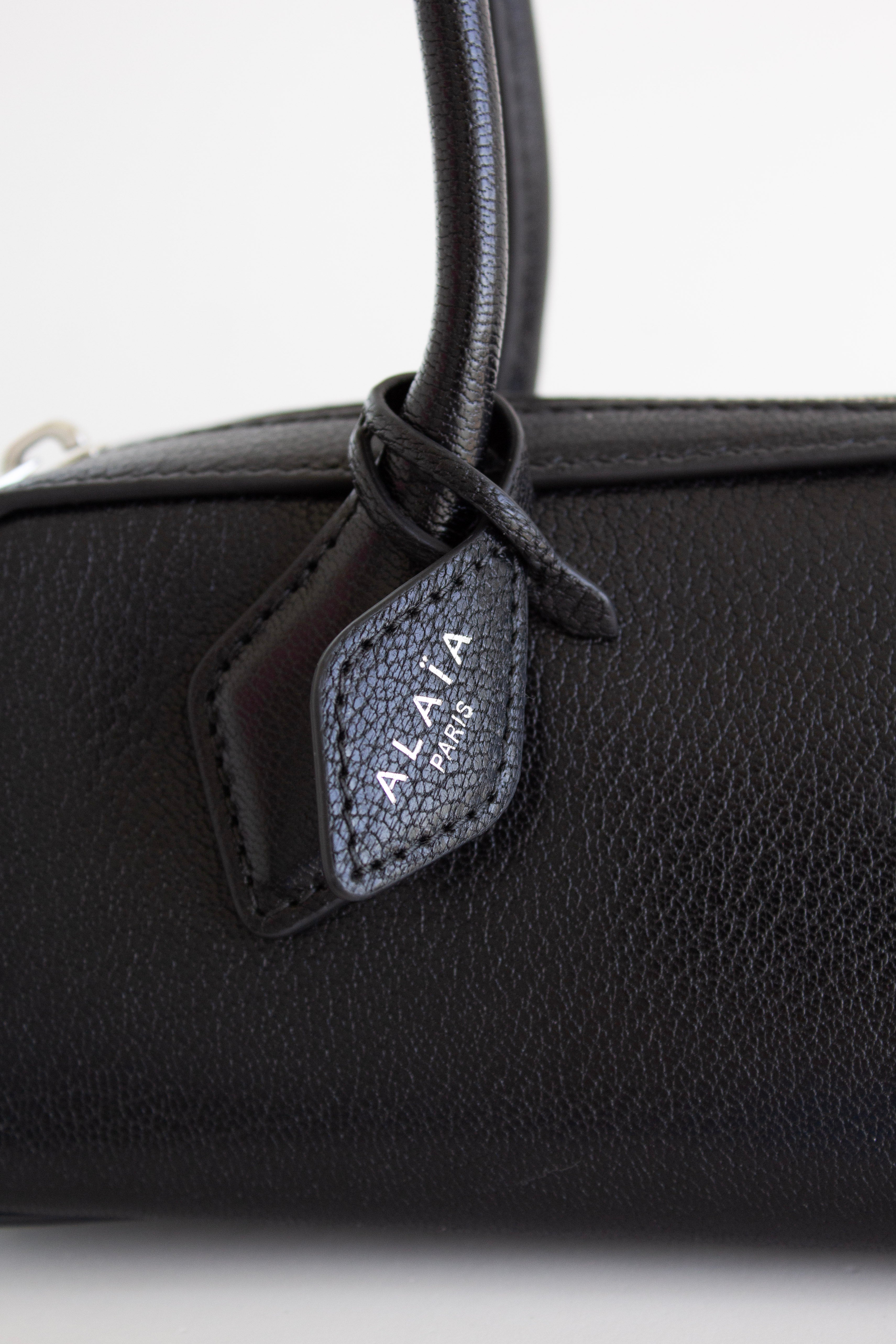 Alaïa Le Teckel Small Black Goat Leather Shoulder Bag