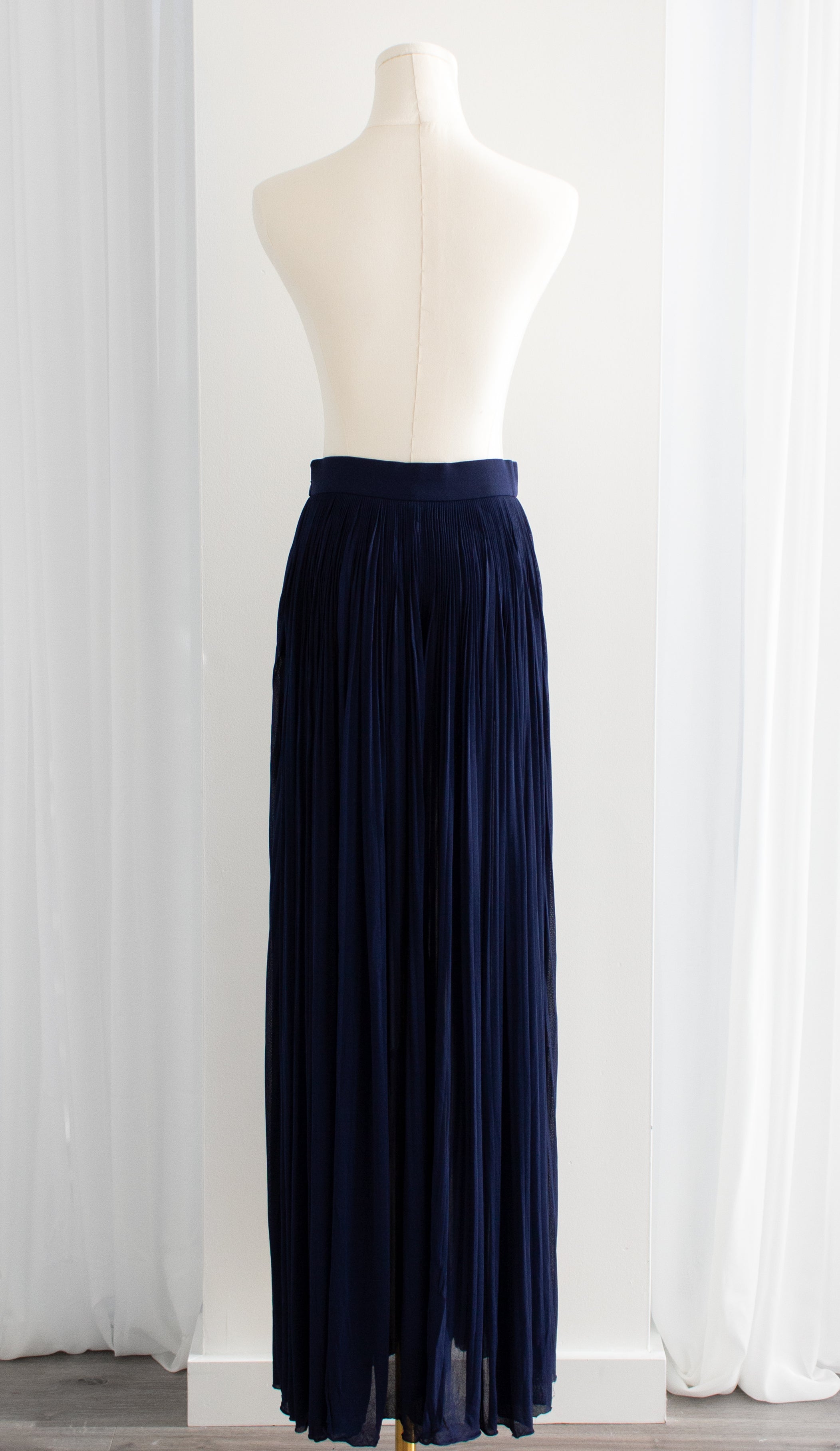 Chanel Cruise 2018 Greece Navy Blue Pleated 18C Palazzo Pants