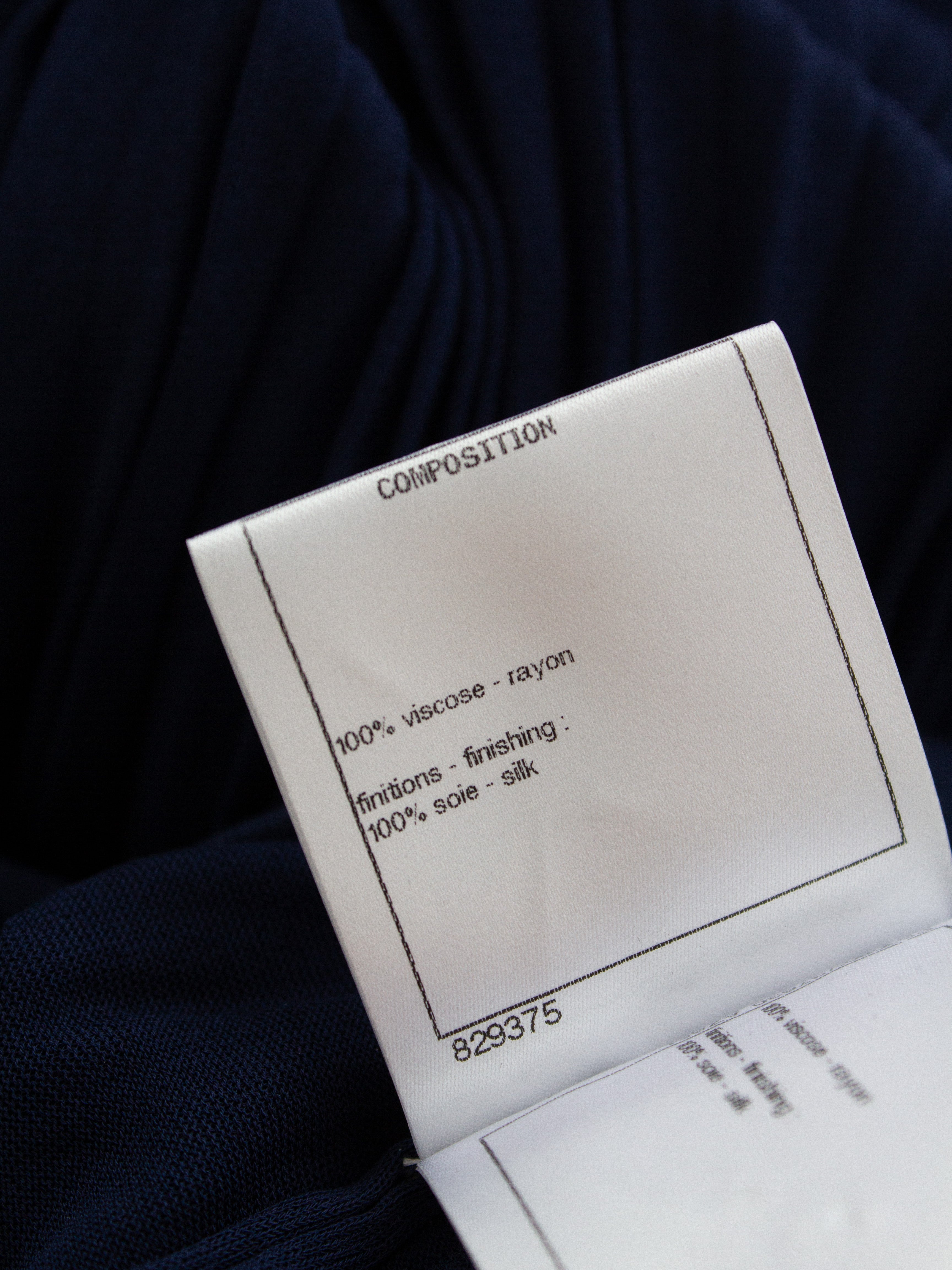 Chanel Cruise 2018 Greece Navy Blue Pleated 18C Palazzo Pants