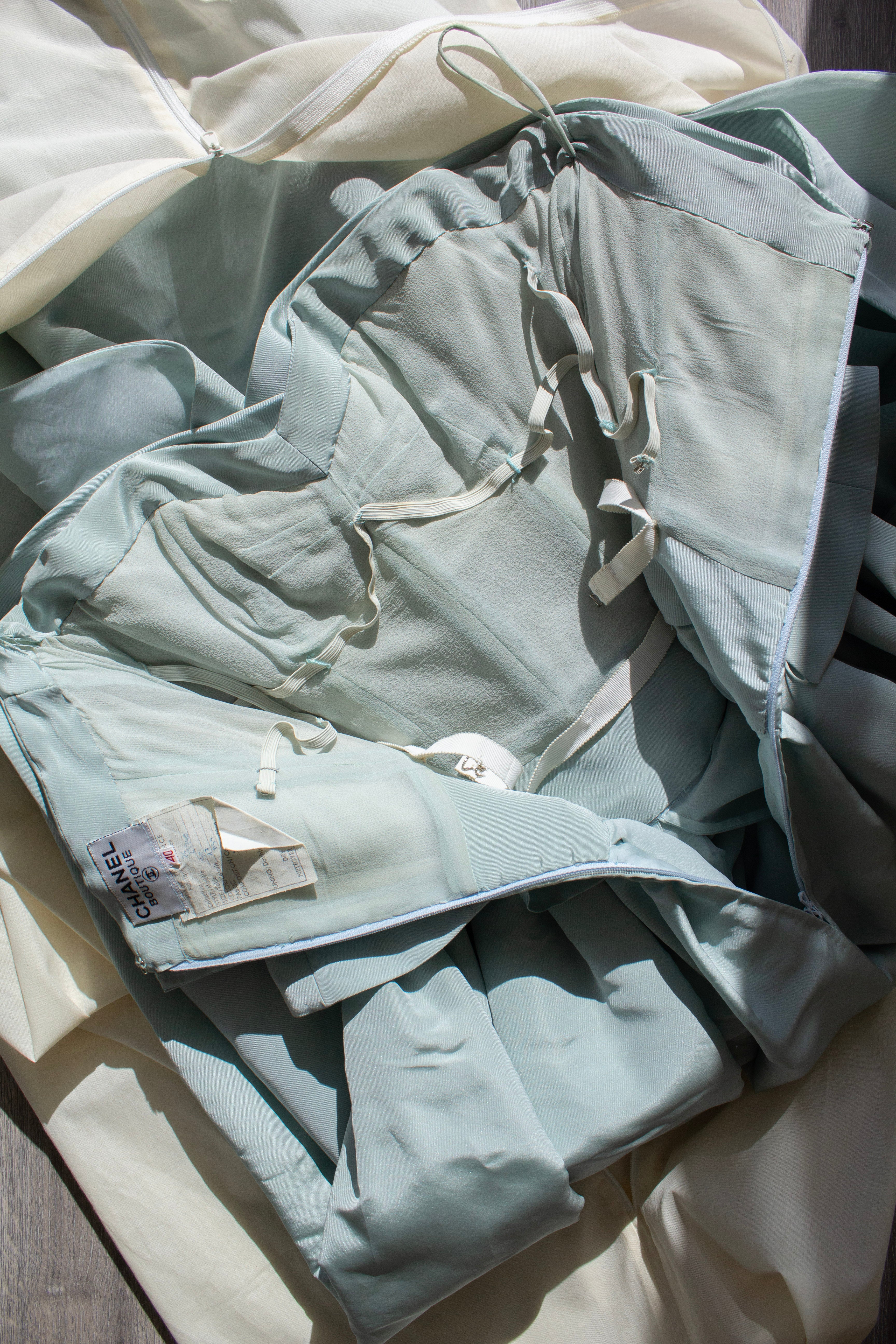 MUSEUM Chanel F/W 1991 Hip-Hop Baby Blue Silk Taffeta Ballgown
