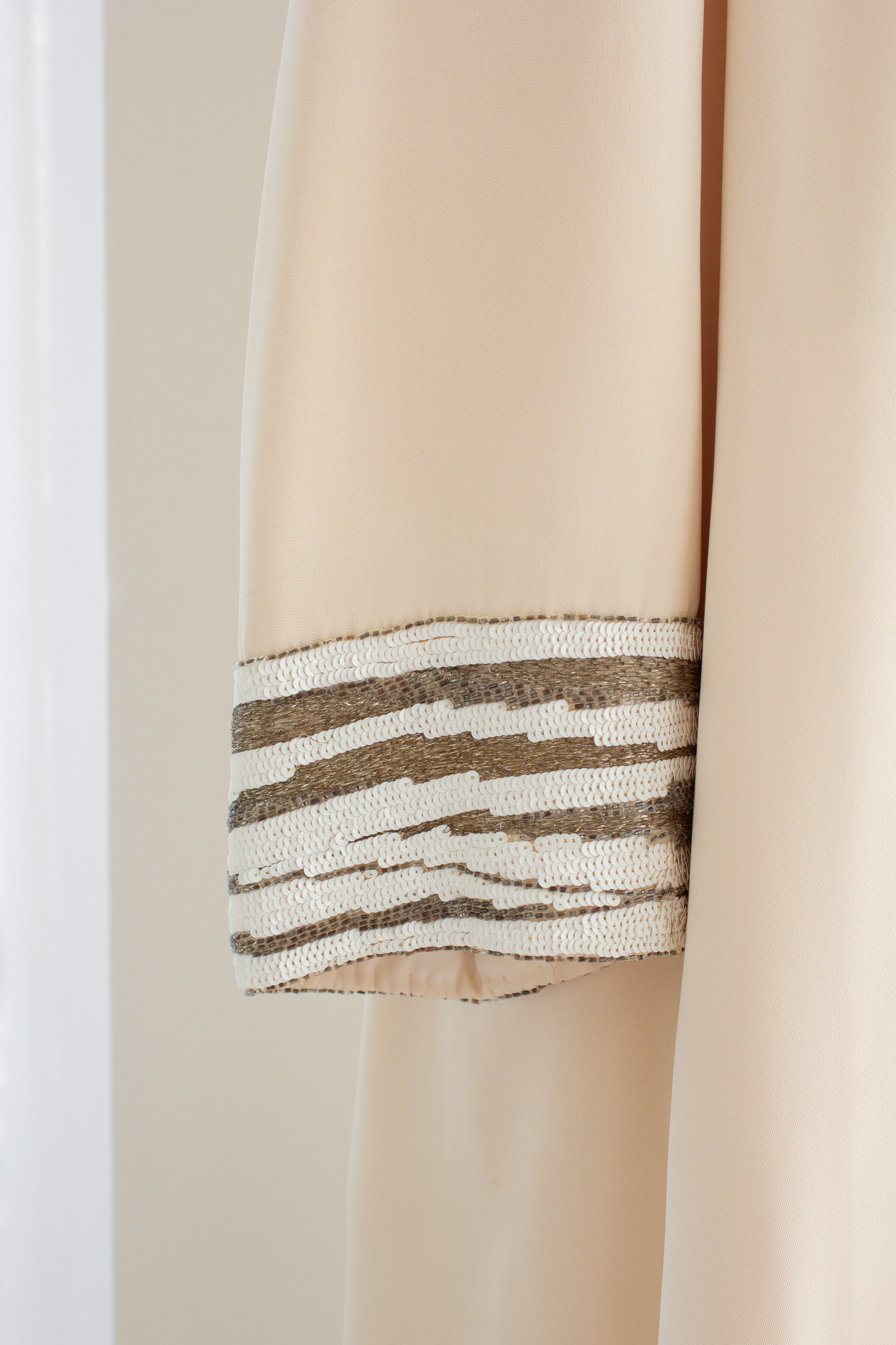 Chanel Haute Couture S/S 1979 Ivory Embellished Bow Evening Gown 2pcs Ensemble