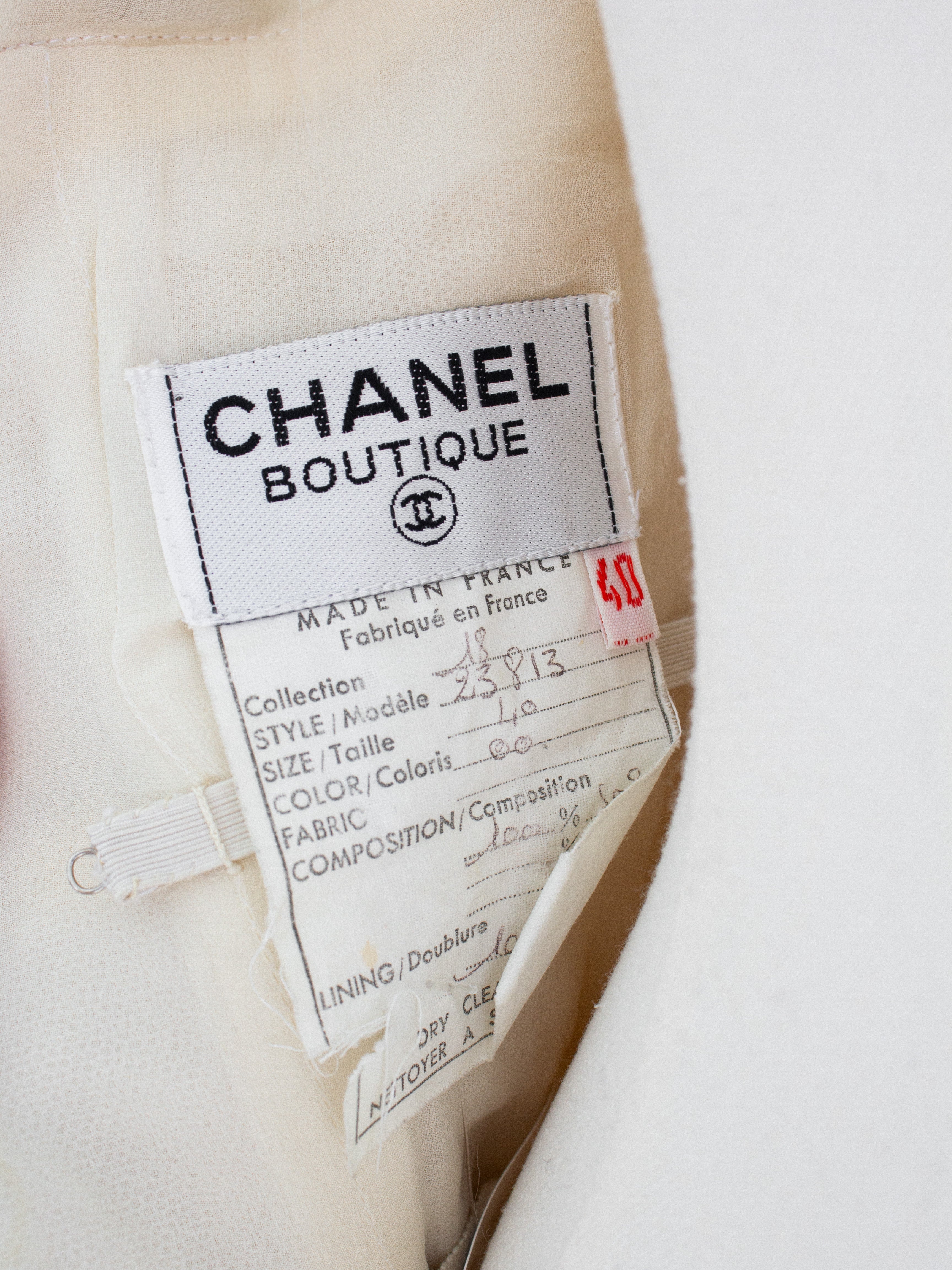 Rare Chanel Vintage S/S 1989 Grecian Goddess Ivory Gold Pleated Gown