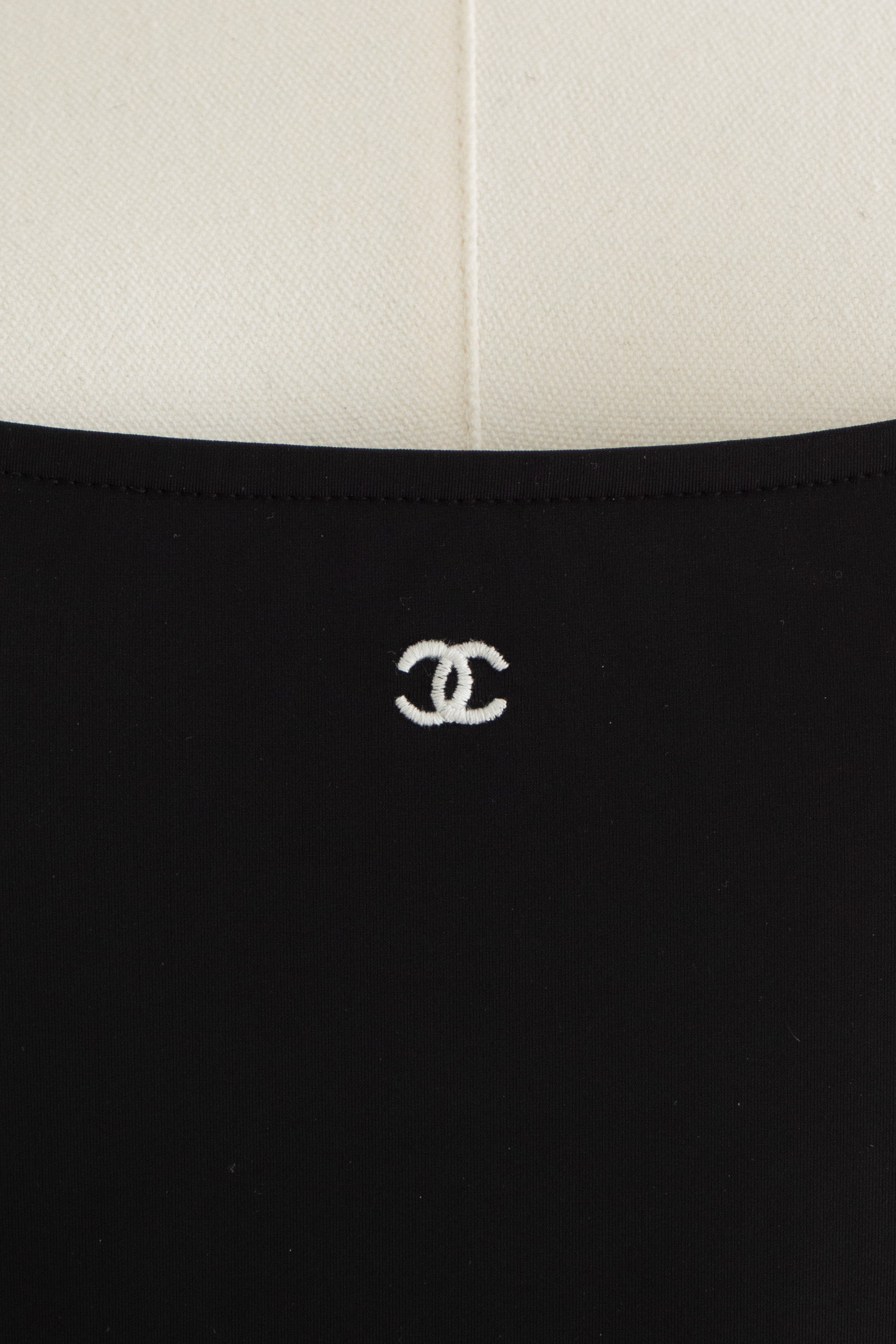 Chanel Vintage Spring/Summer 1997 Black White CC Logo 97P Bodysuit Swimsuit