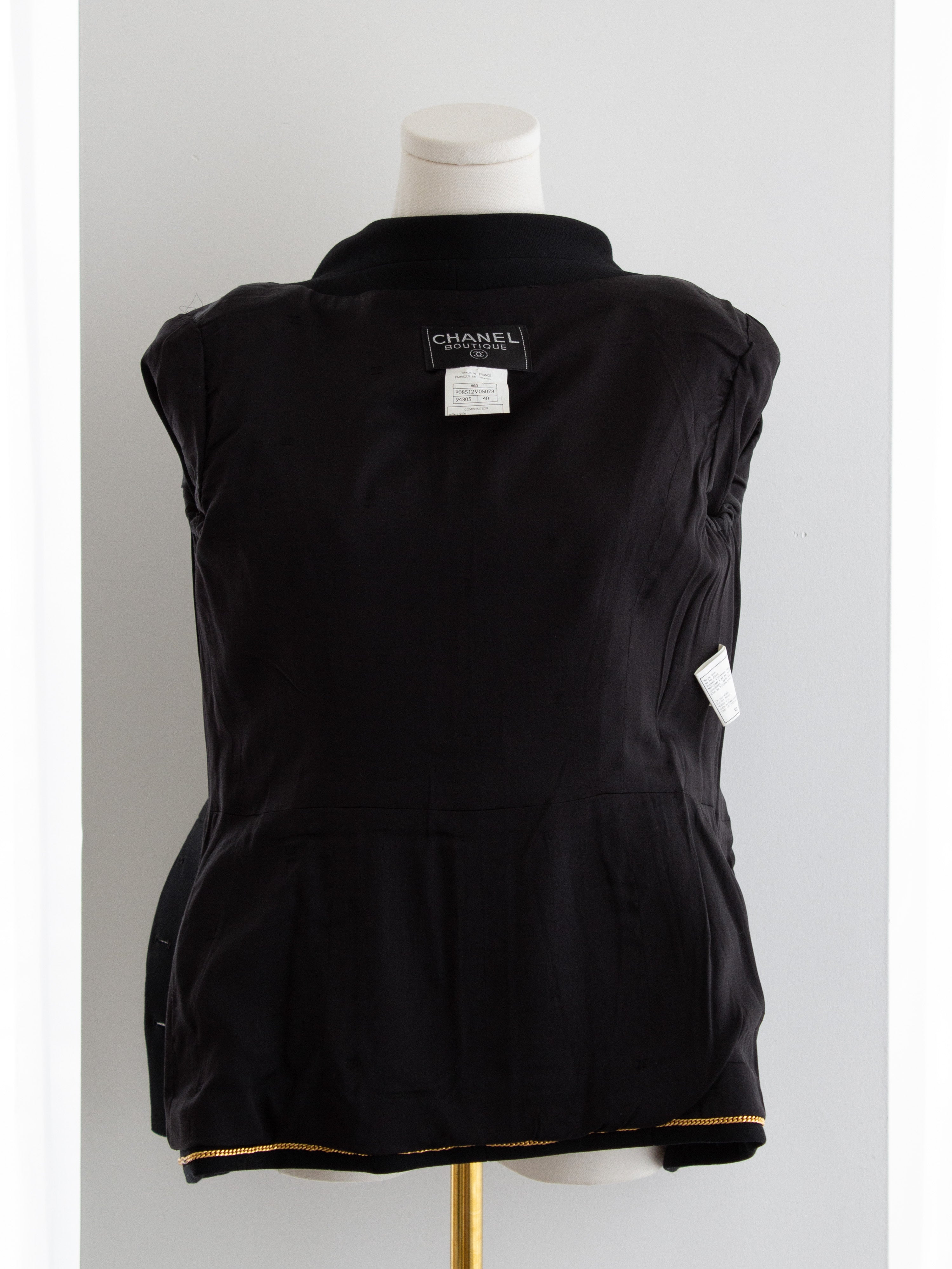 Chanel Vintage F/W 1996 Black 24K Gripoix Embellished 96A LBJ Jacket