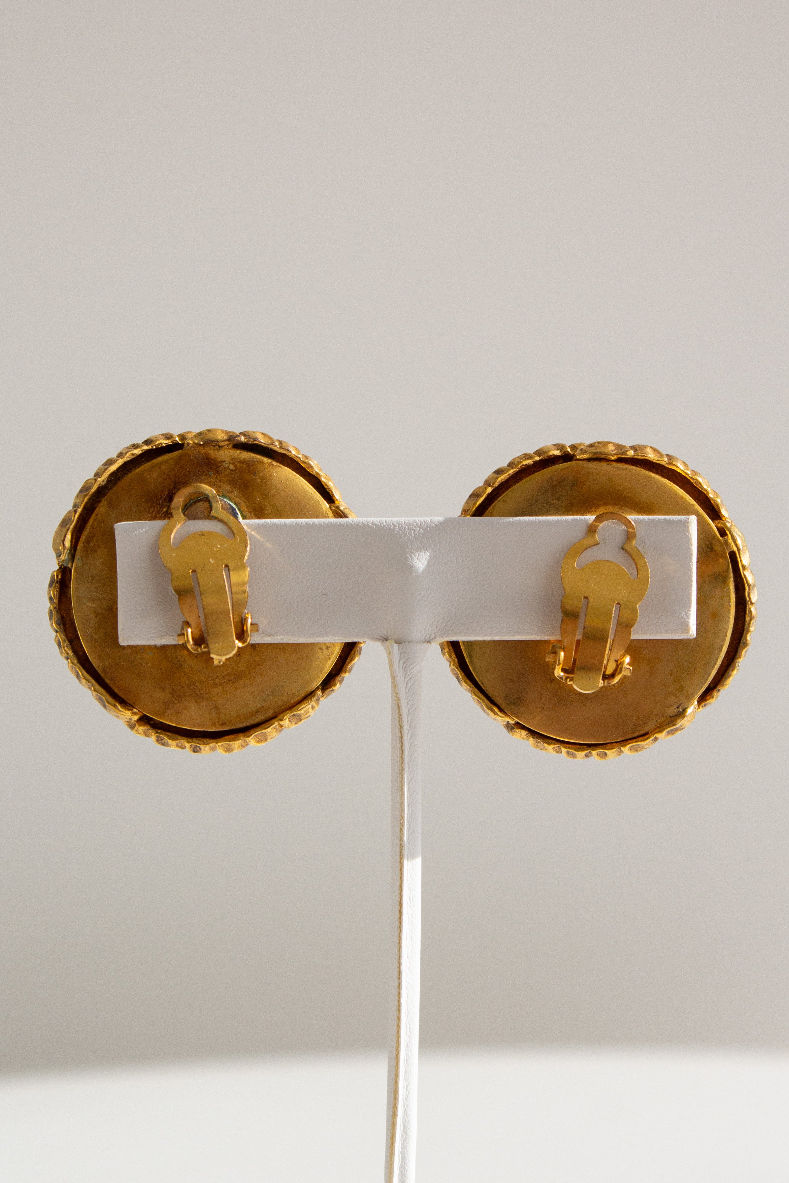 Chanel Vintage F/W 1992 Gold-Plated Wheat Faux Pearl Clip Earrings