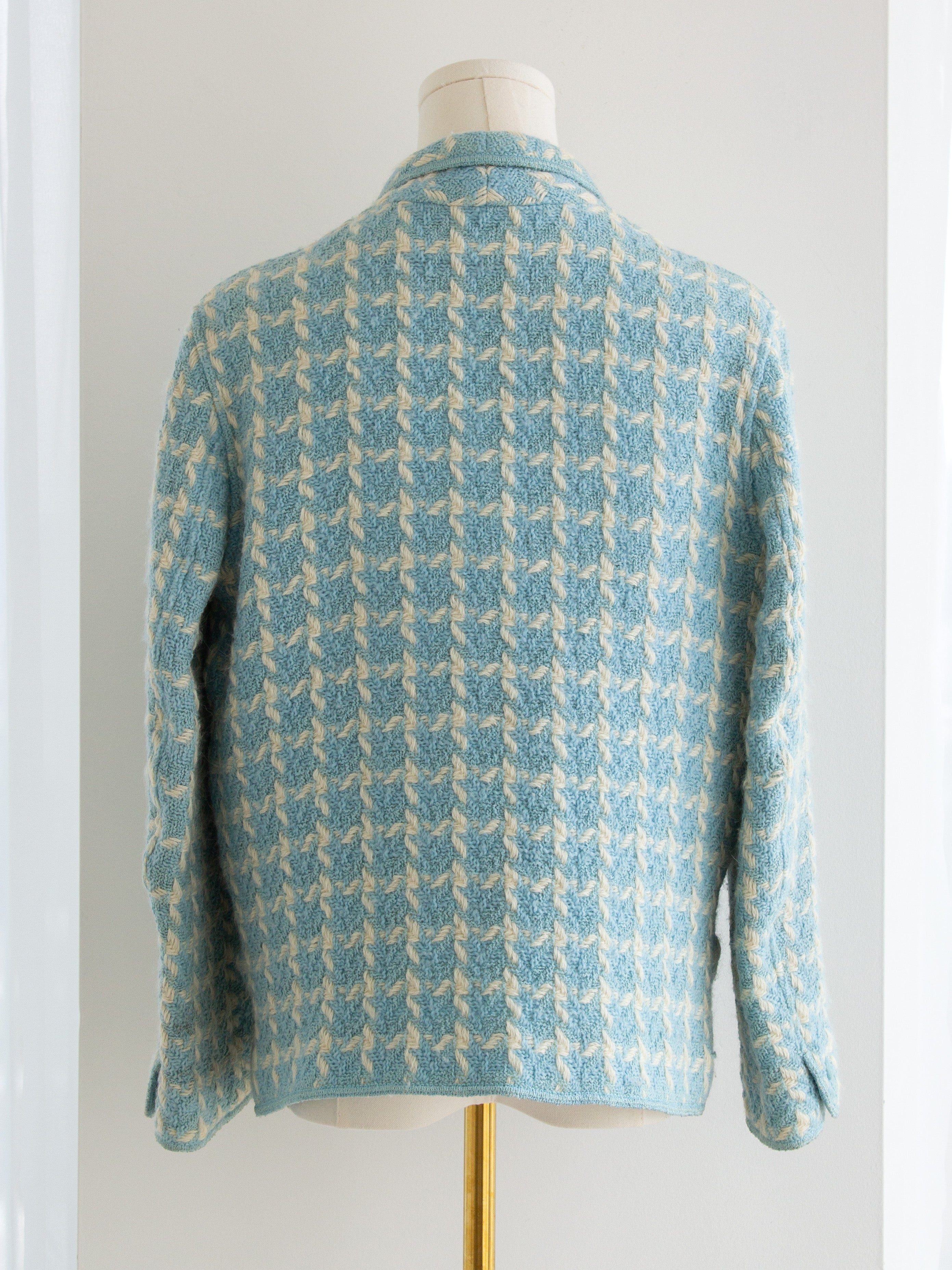 Chanel Vintage S/S 1996 Sky Blue Plaid 96P Tweed Jacket