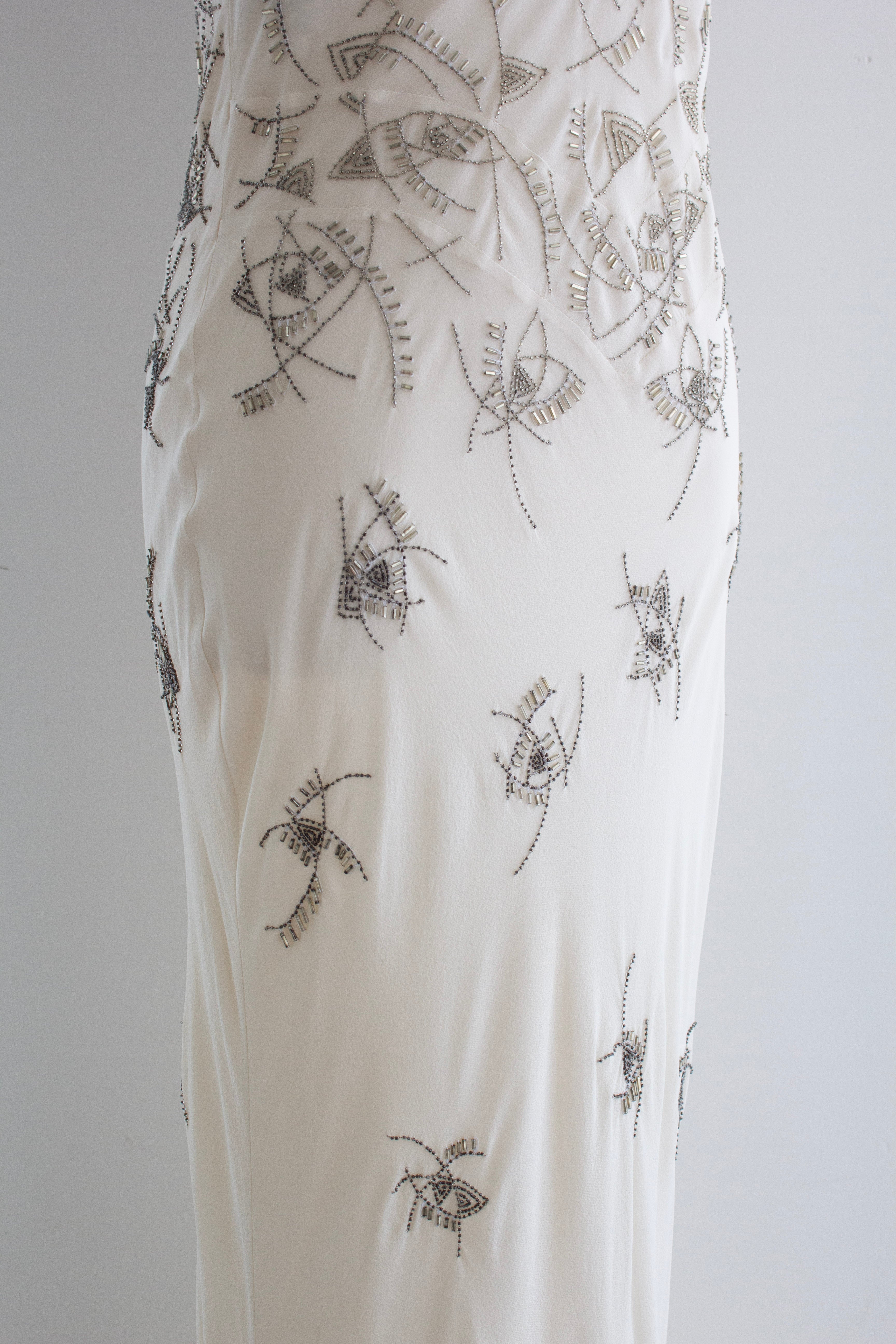 Christian Dior by John Galliano S/S 2005 Embellished White Silk Gown