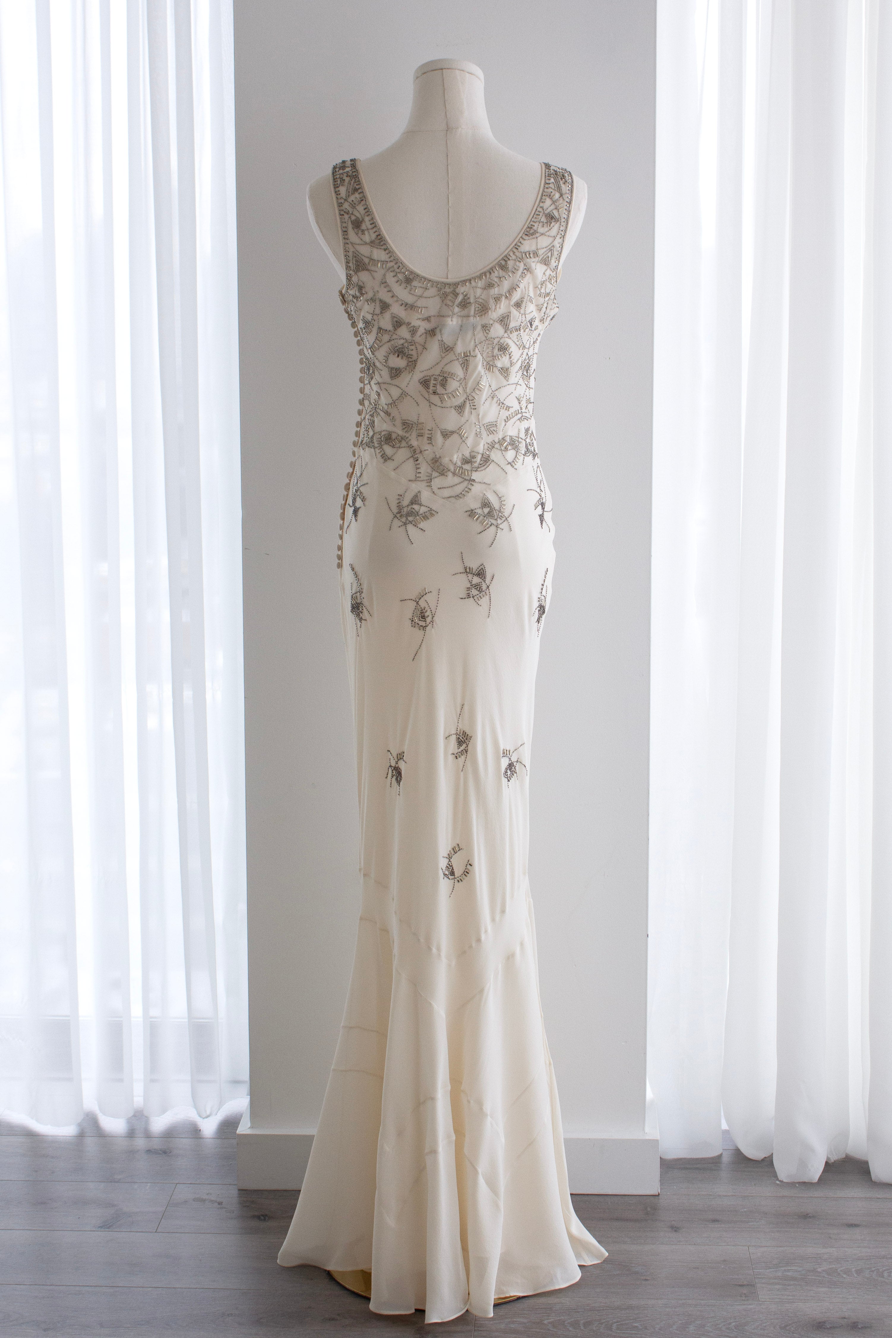 Christian Dior by John Galliano S/S 2005 Embellished White Silk Gown