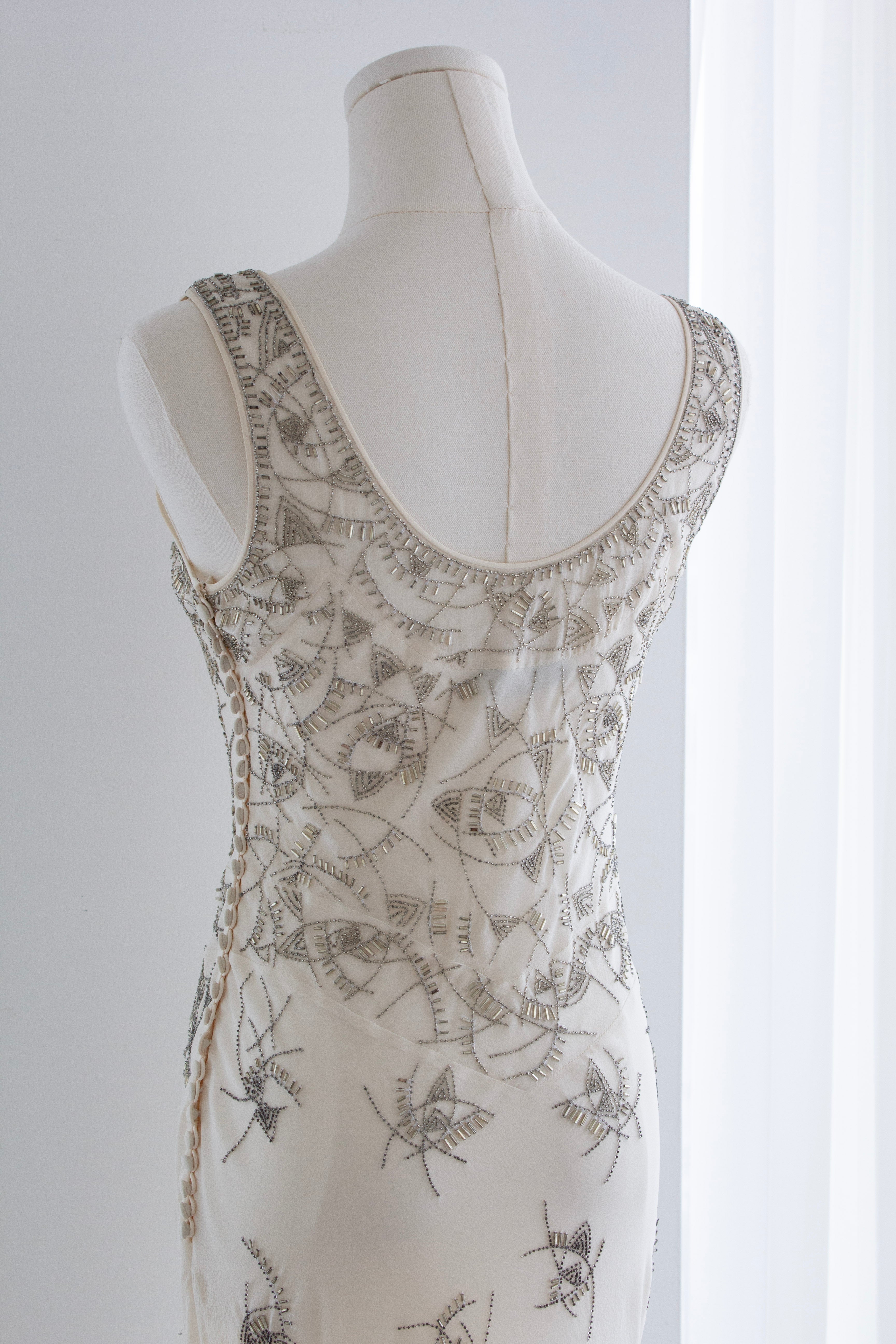 Christian Dior by John Galliano S/S 2005 Embellished White Silk Gown