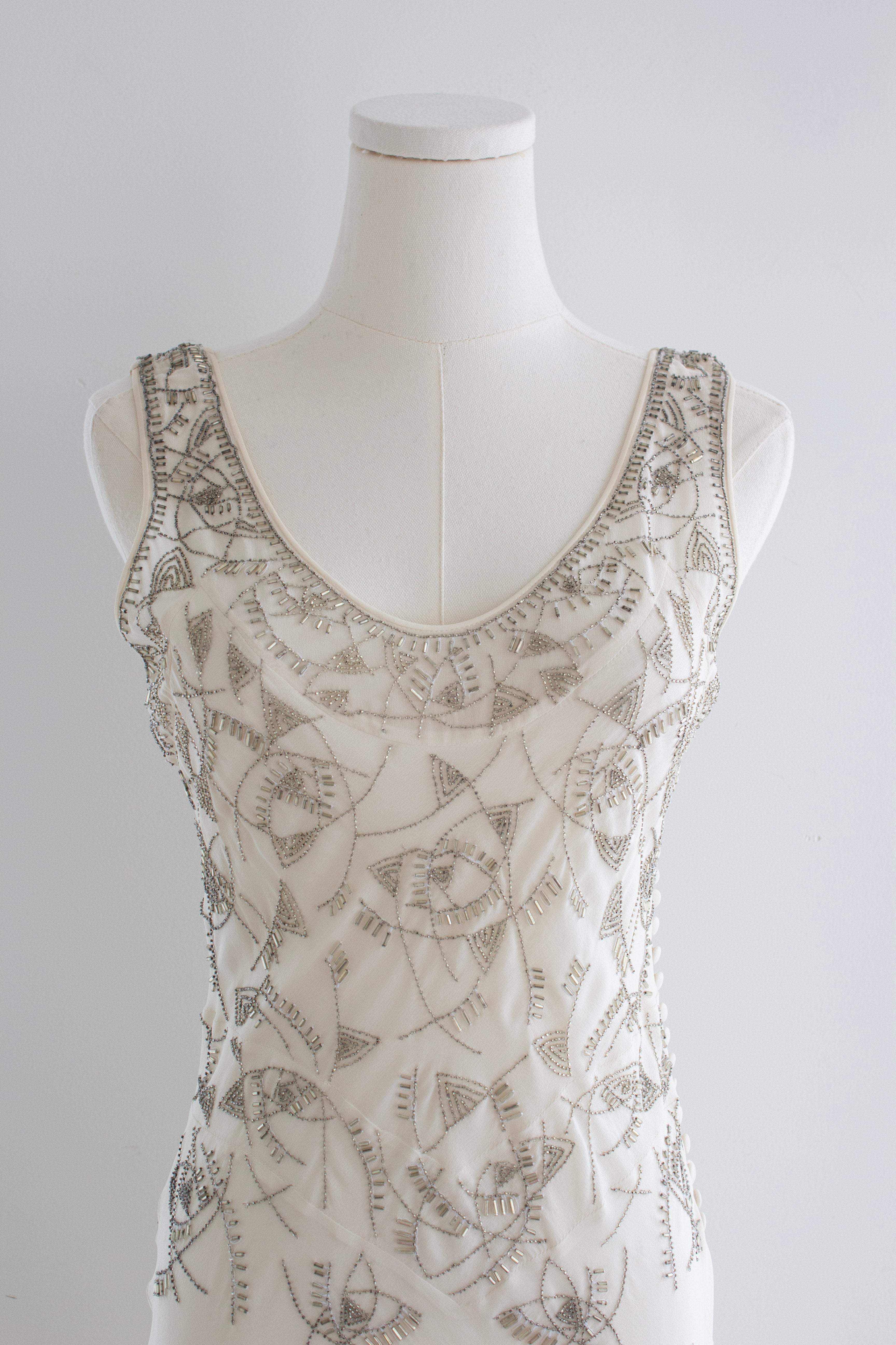 Christian Dior by John Galliano S/S 2005 Embellished White Silk Gown