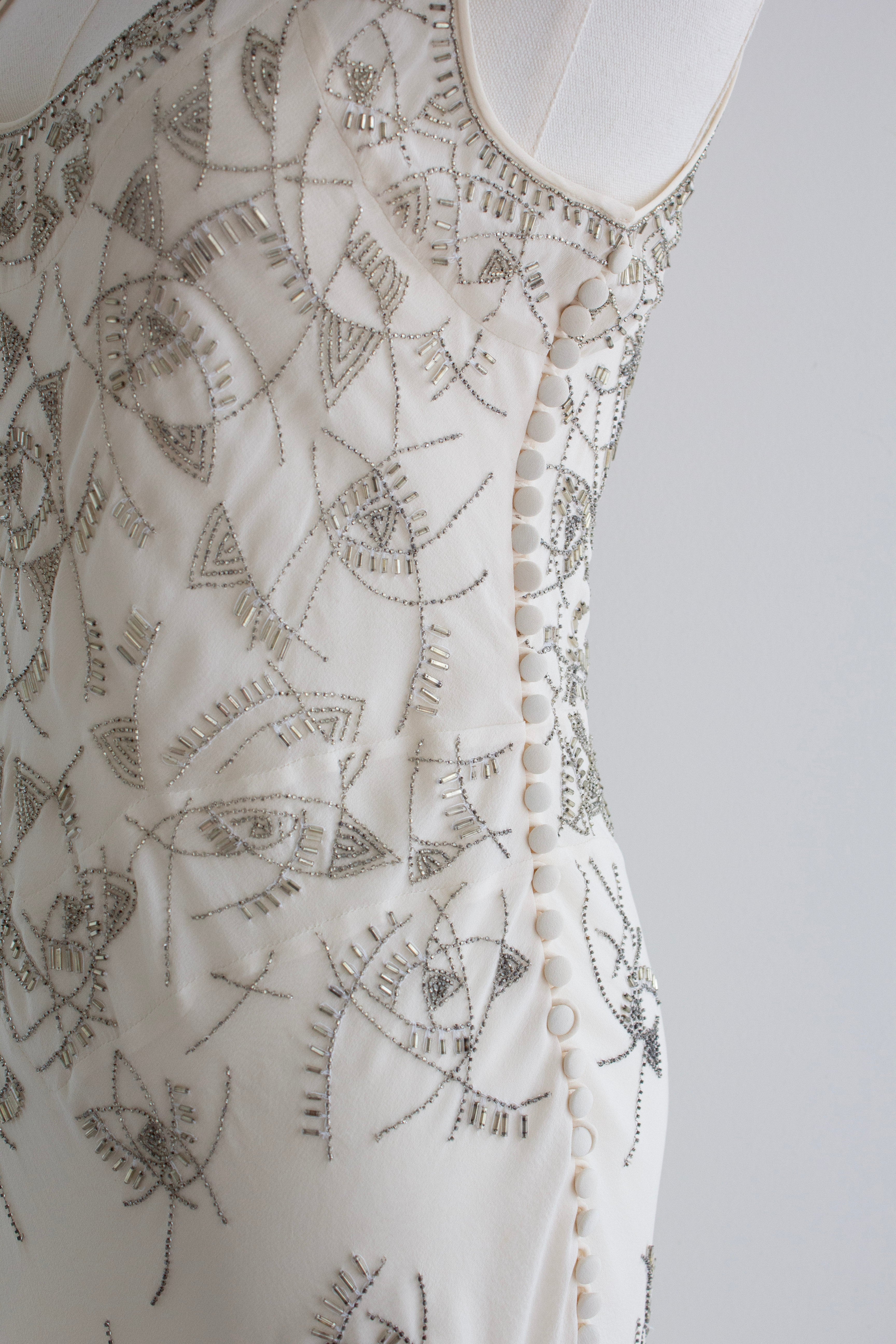 Christian Dior by John Galliano S/S 2005 Embellished White Silk Gown