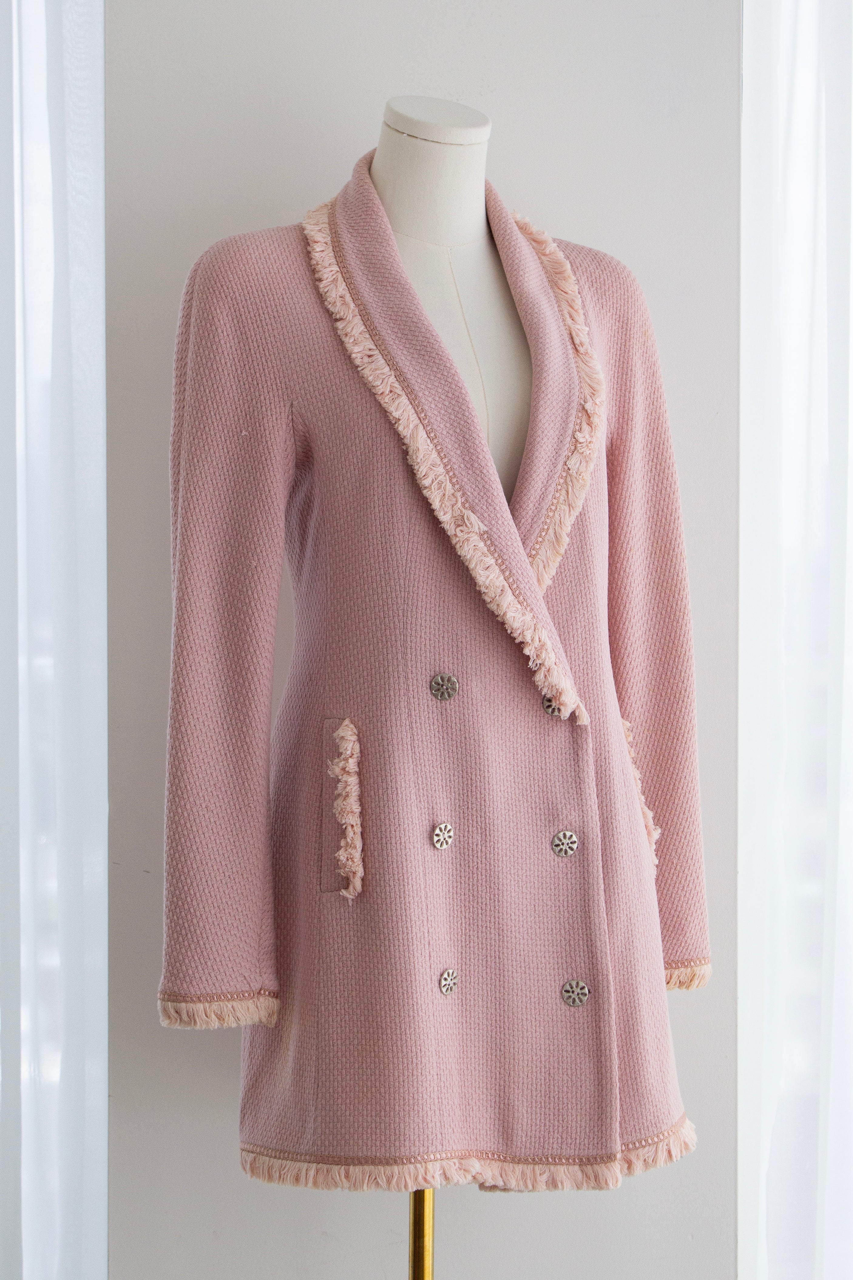 Christian Dior by John Galliano F/W 1997 Pin Up Pink Fringe Jacket Dress
