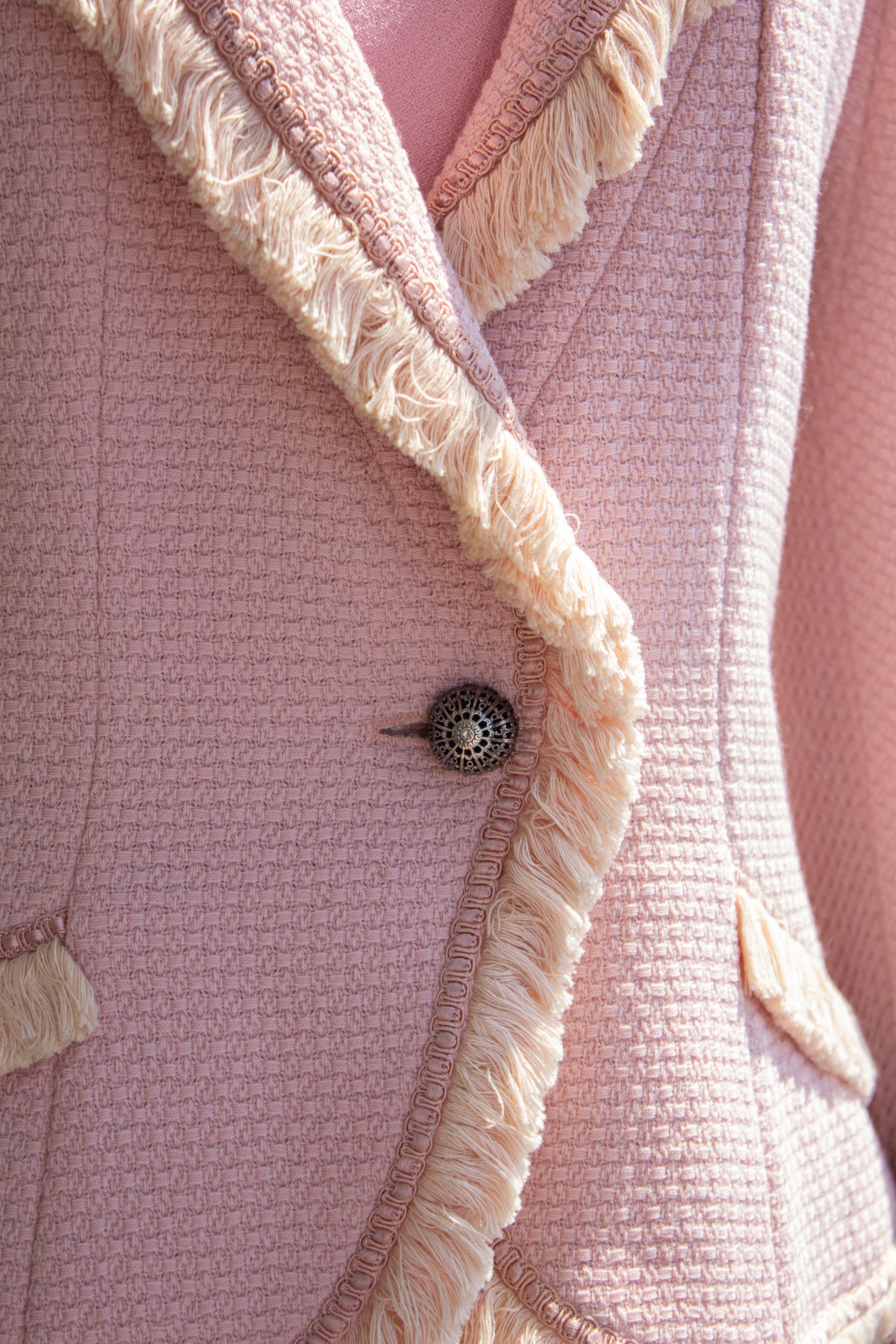Christian Dior by John Galliano F/W 1997 Pink Cheongsam Pearl Dress Set