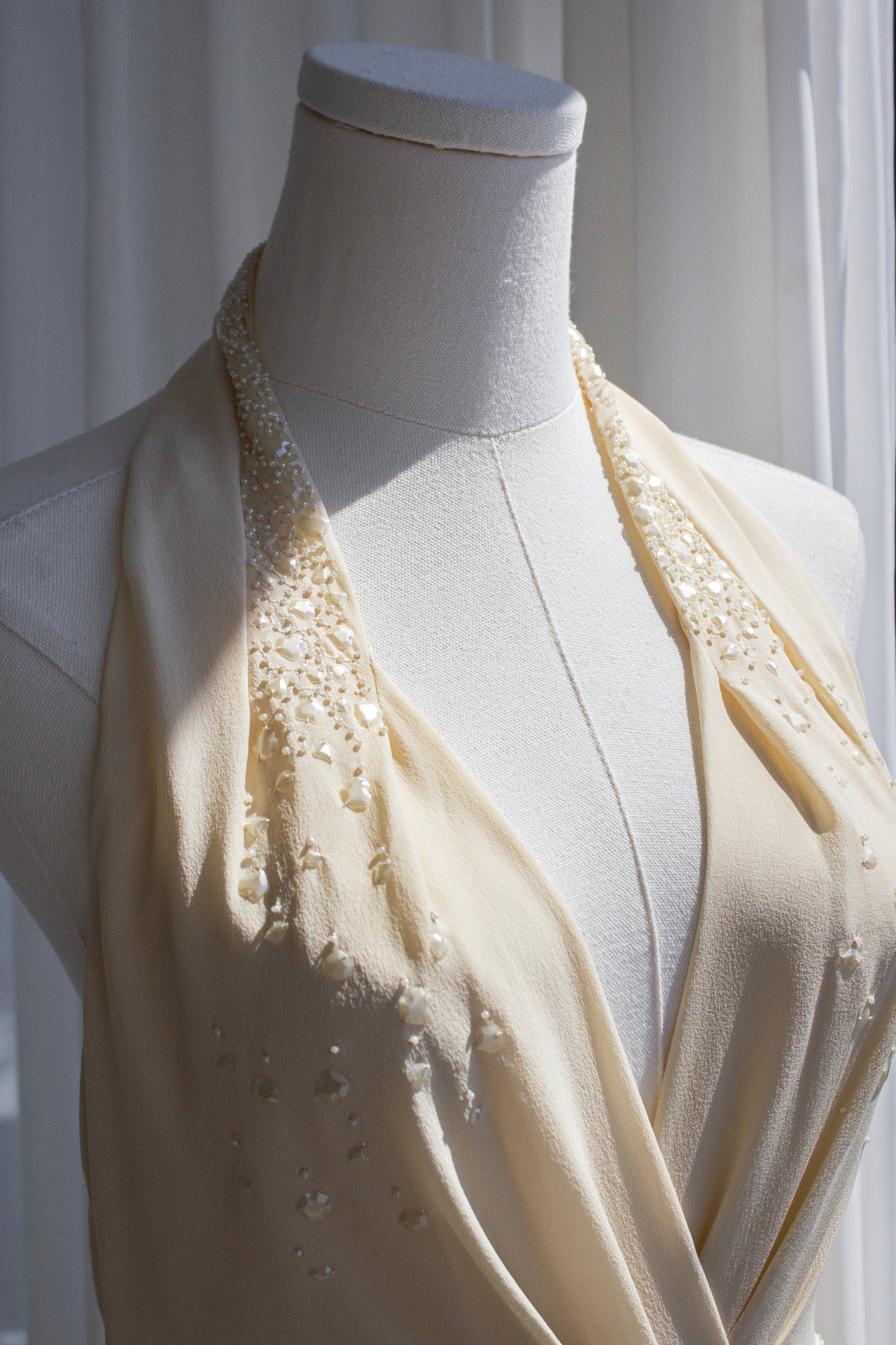 Christian Dior by John Galliano Pre-Fall 2009 Ivory Embellished Silk Gown