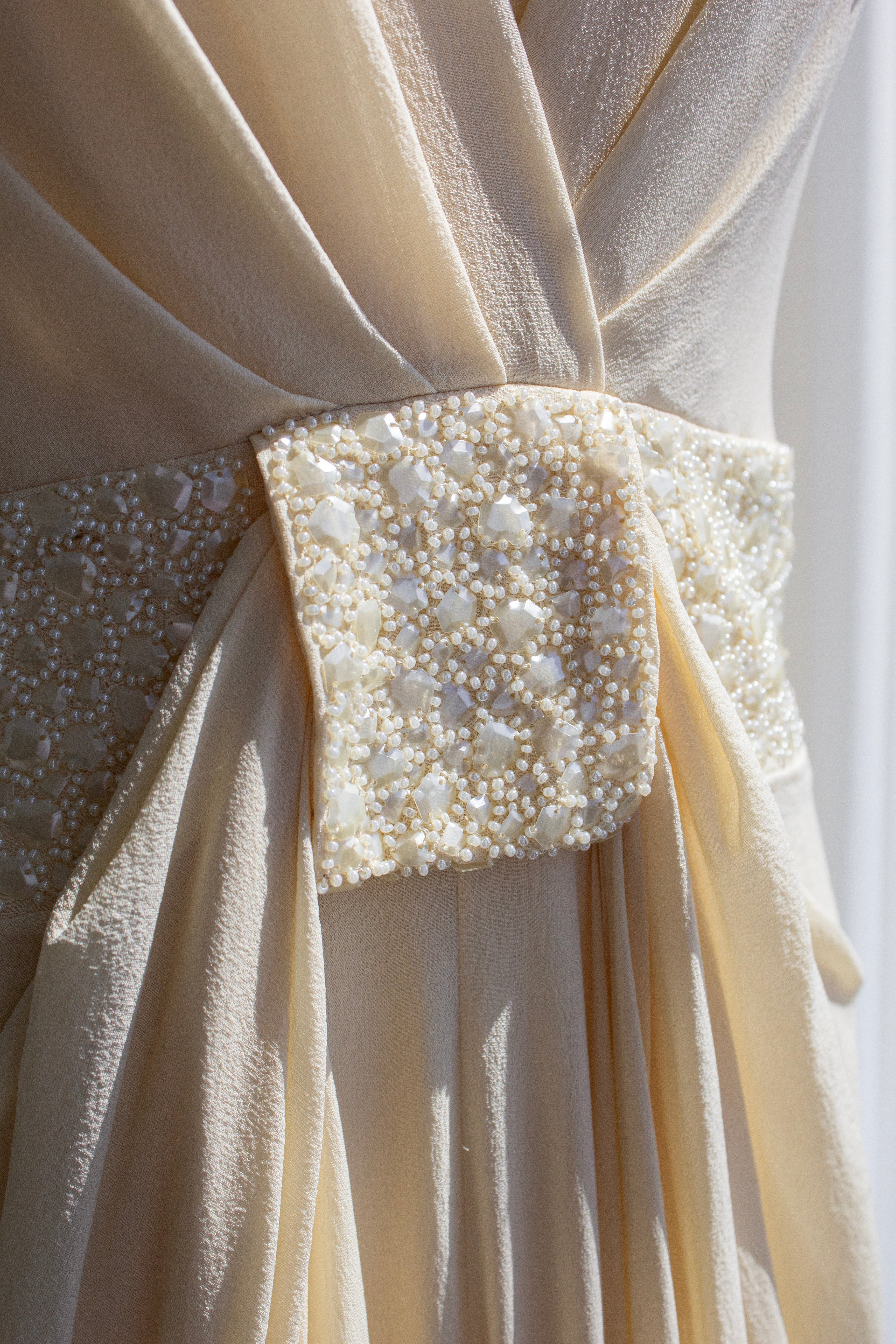 Christian Dior by John Galliano Pre-Fall 2009 Ivory Embellished Silk Gown