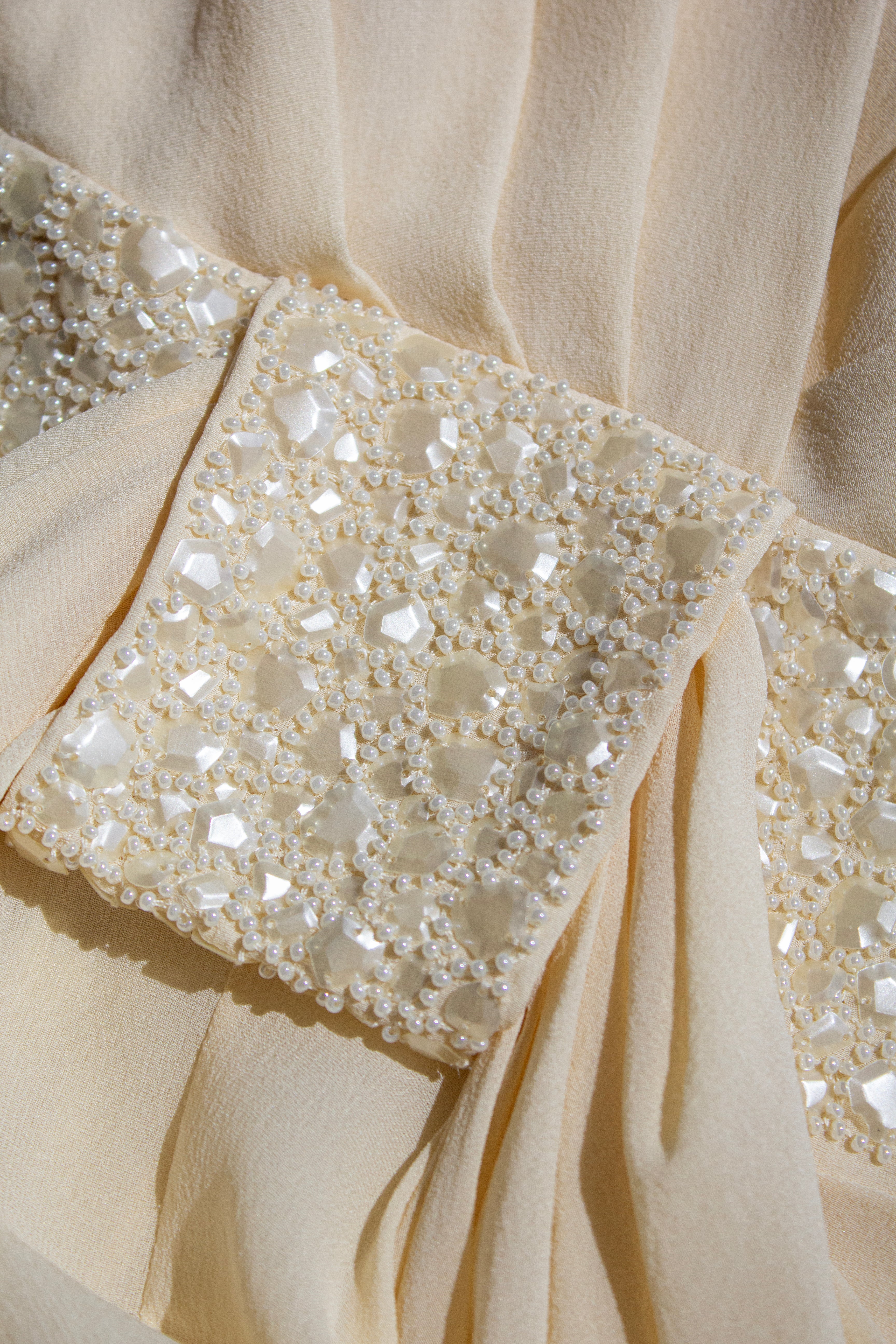 Christian Dior by John Galliano Pre-Fall 2009 Ivory Embellished Silk Gown