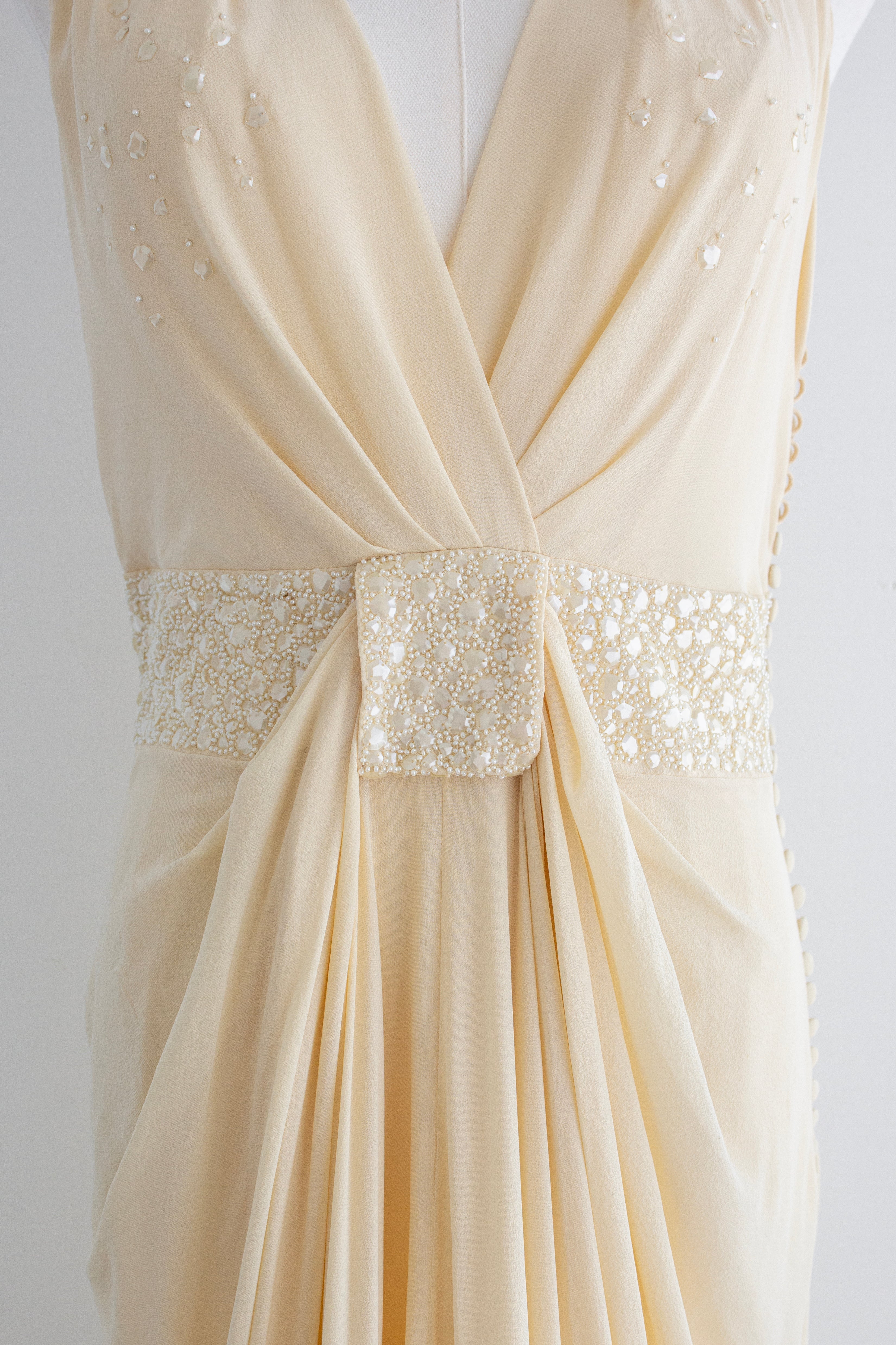 Christian Dior by John Galliano Pre-Fall 2009 Ivory Embellished Silk Gown
