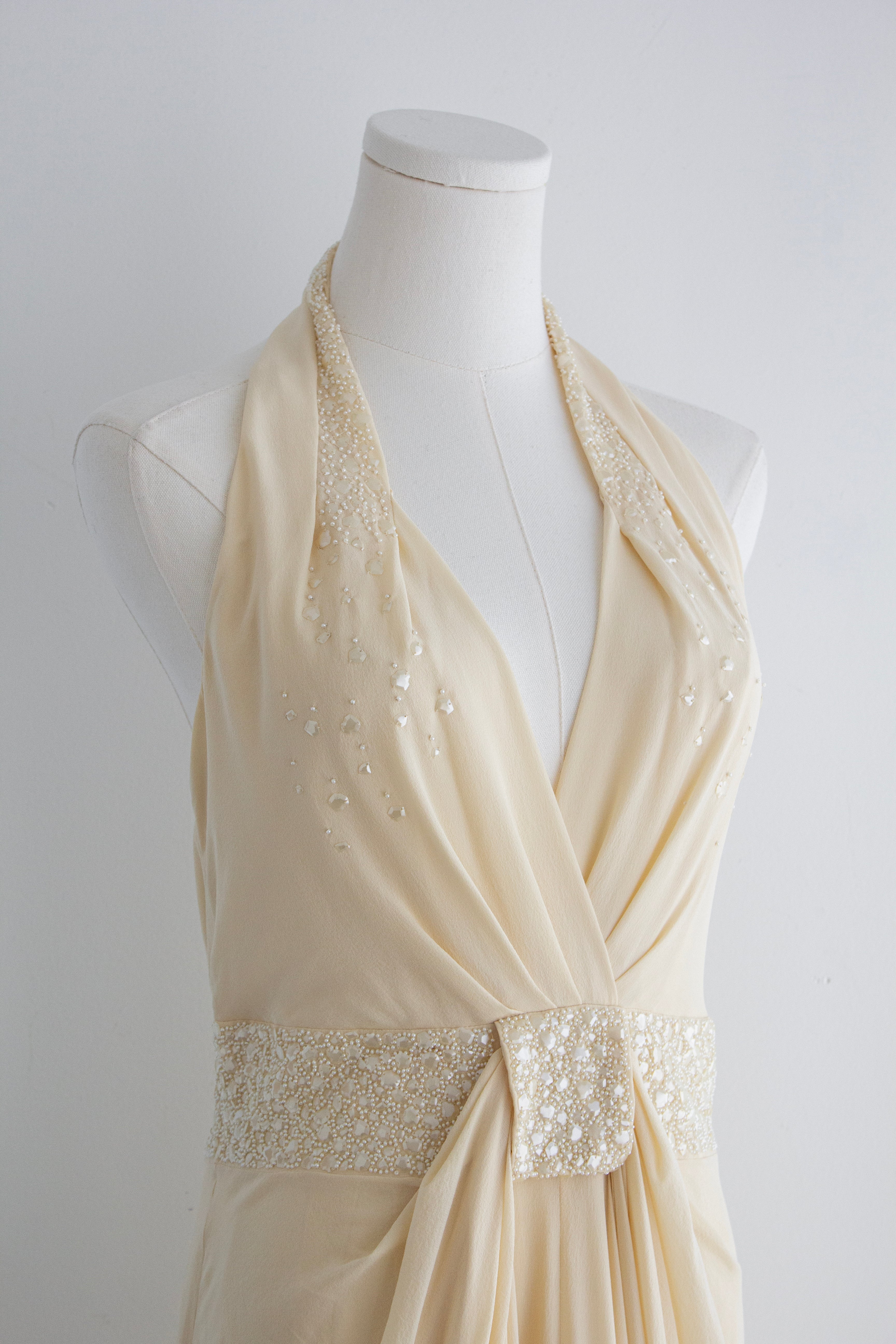 Christian Dior by John Galliano Pre-Fall 2009 Ivory Embellished Silk Gown