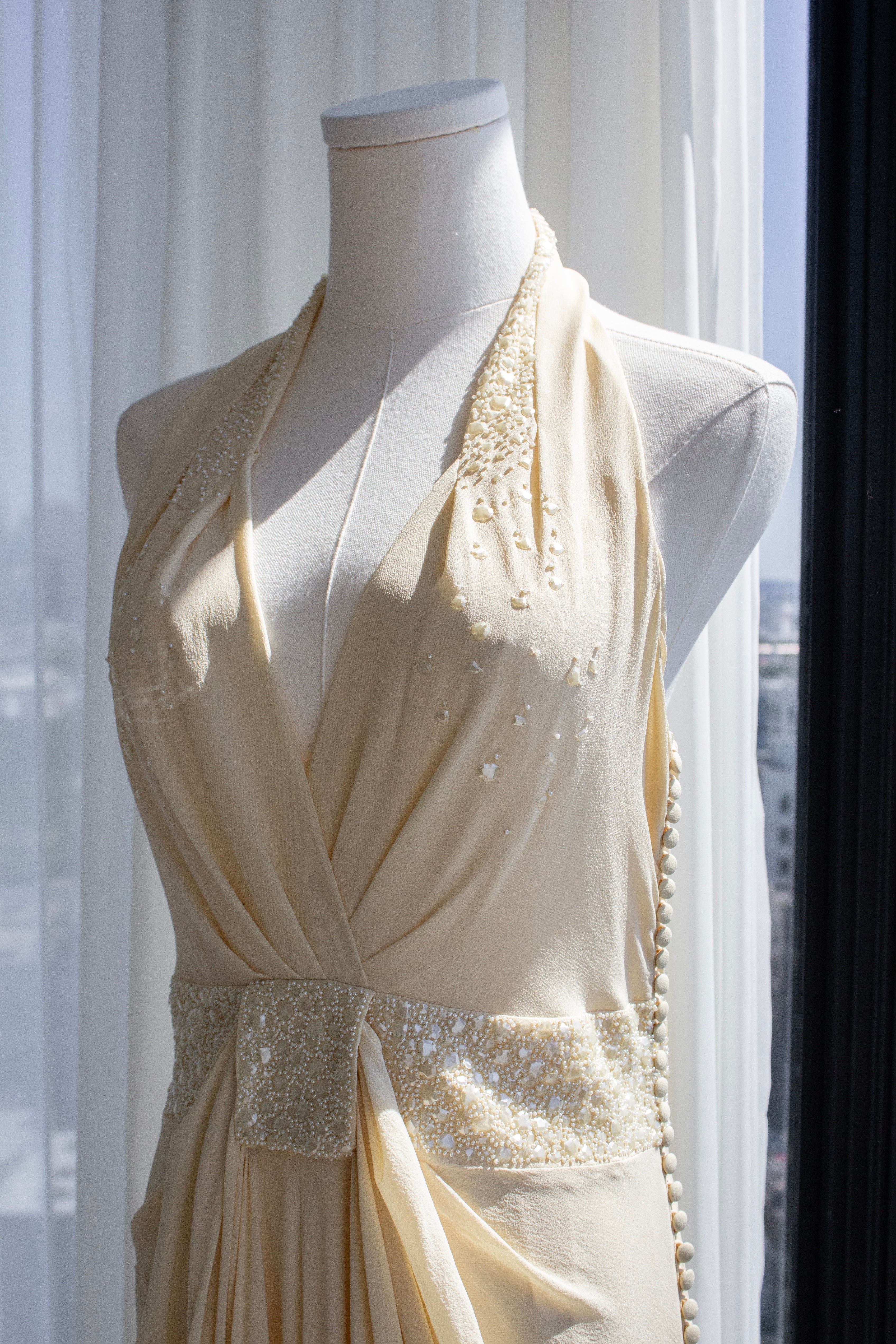 Christian Dior by John Galliano Pre-Fall 2009 Ivory Embellished Silk Gown