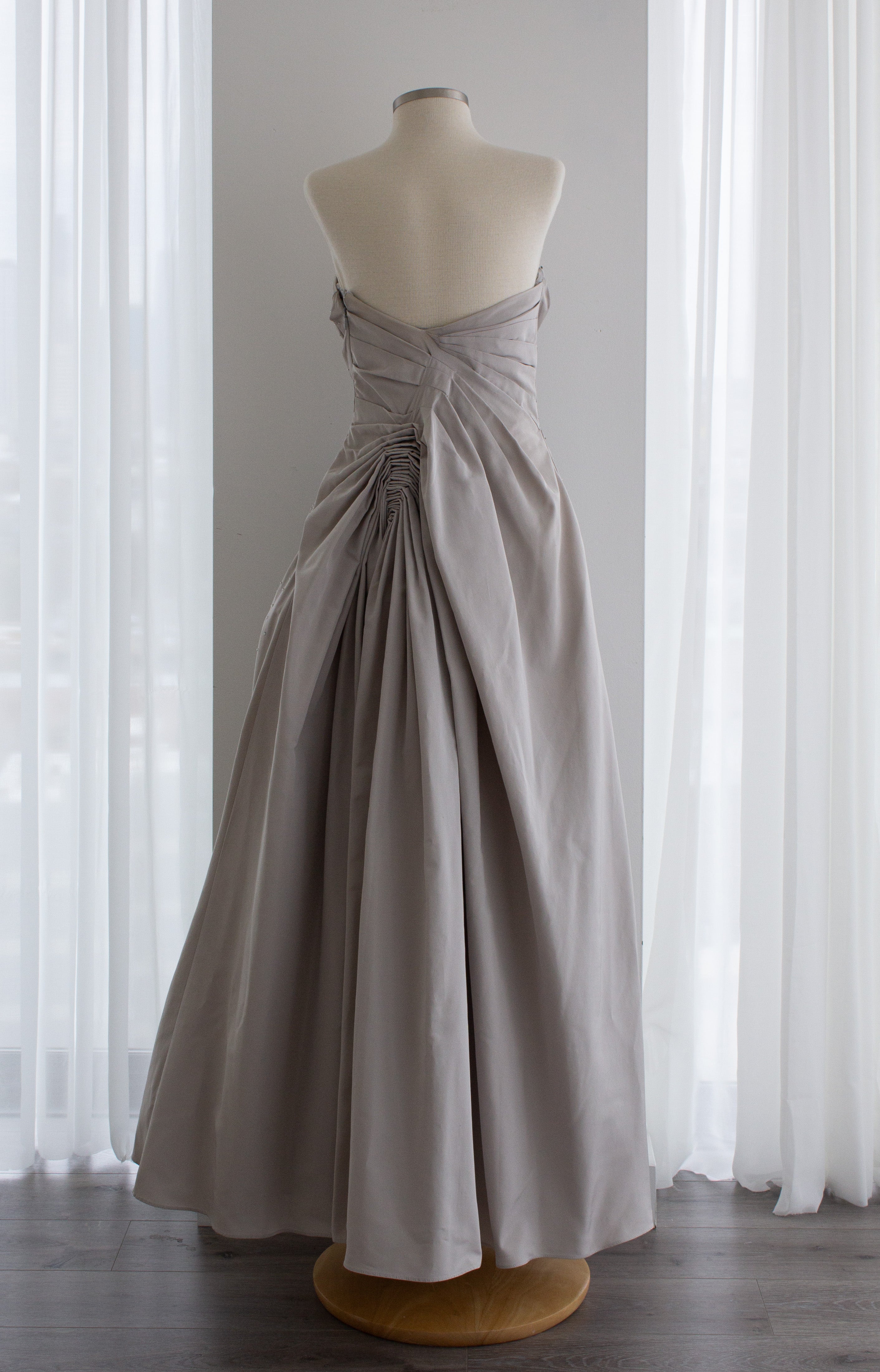 Christian Dior by John Galliano F/W 2007 Gray Embellished Draped Evening Gown