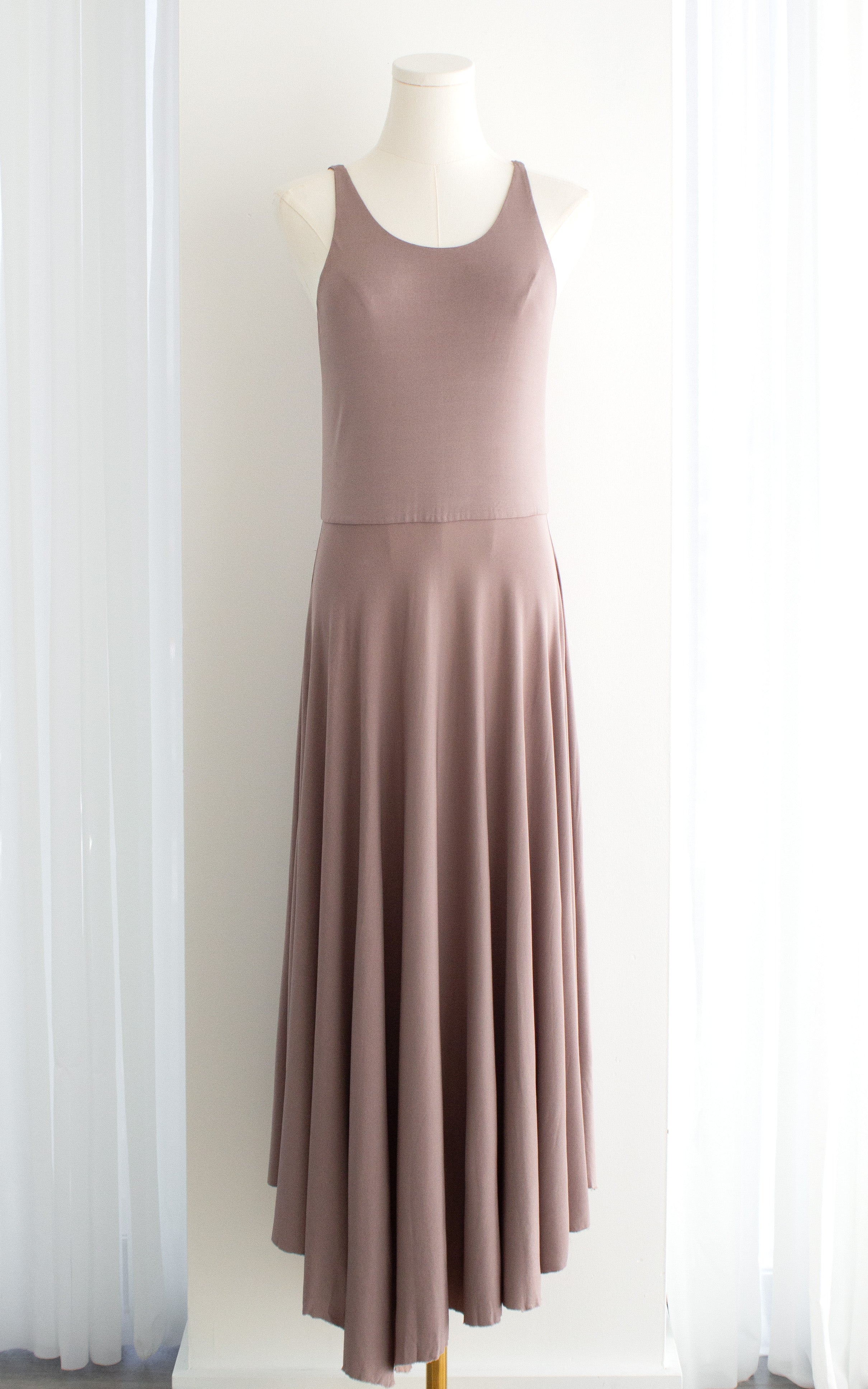 Christian Dior S/S 2019 Mauve Pink Ballet Dancer Tank Midi Dress