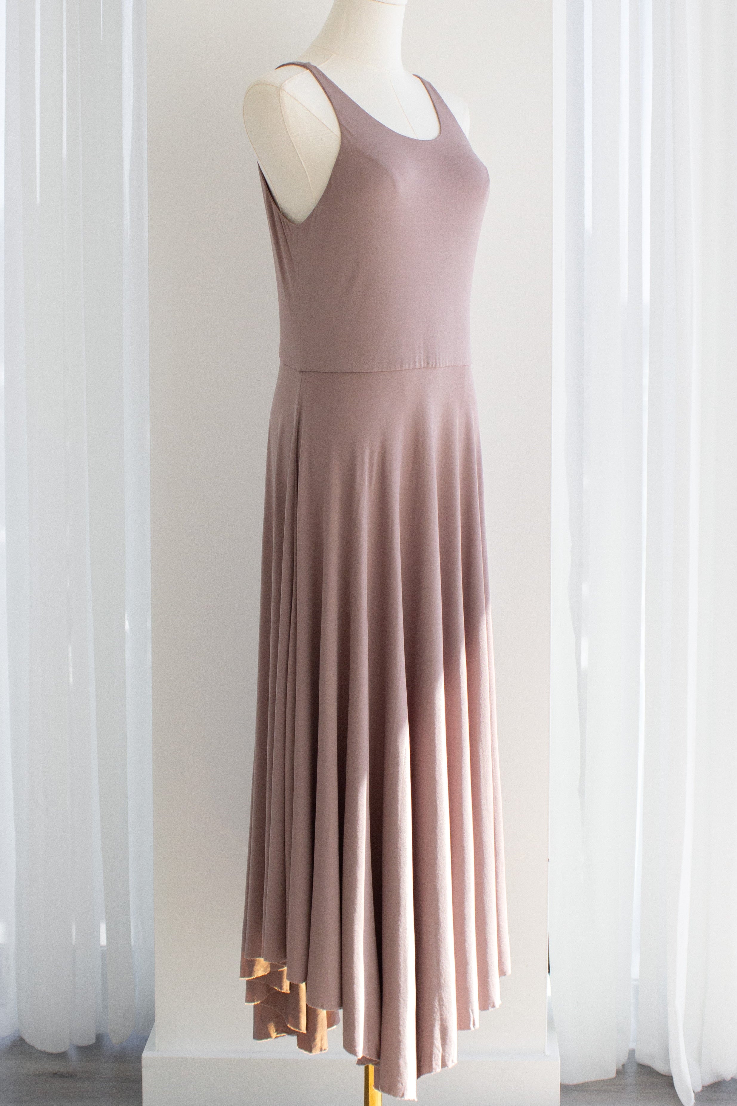 Christian Dior S/S 2019 Mauve Pink Ballet Dancer Tank Midi Dress