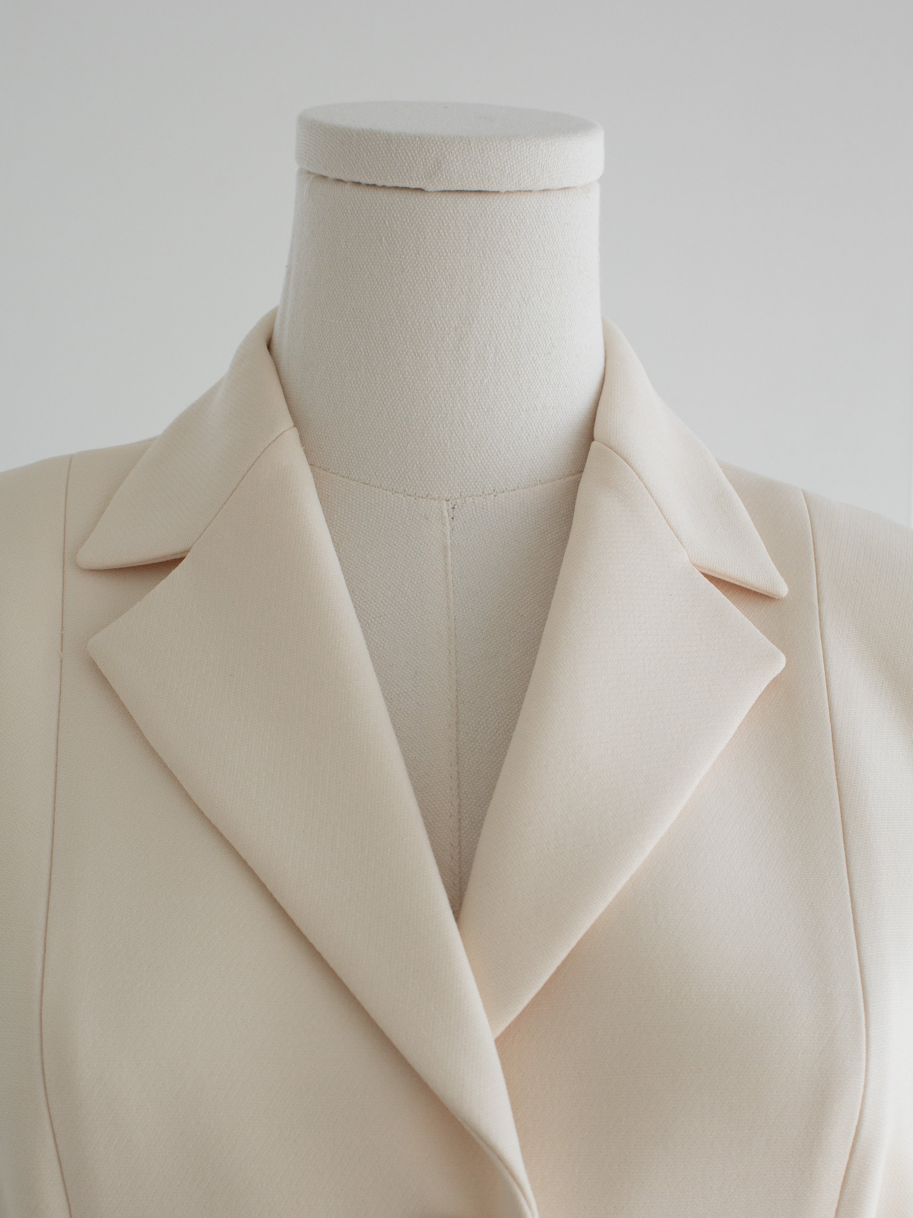 Dior 30 Montaigne Bar Jacket Off-White Ecru Plumetis Tulle Skirt Set