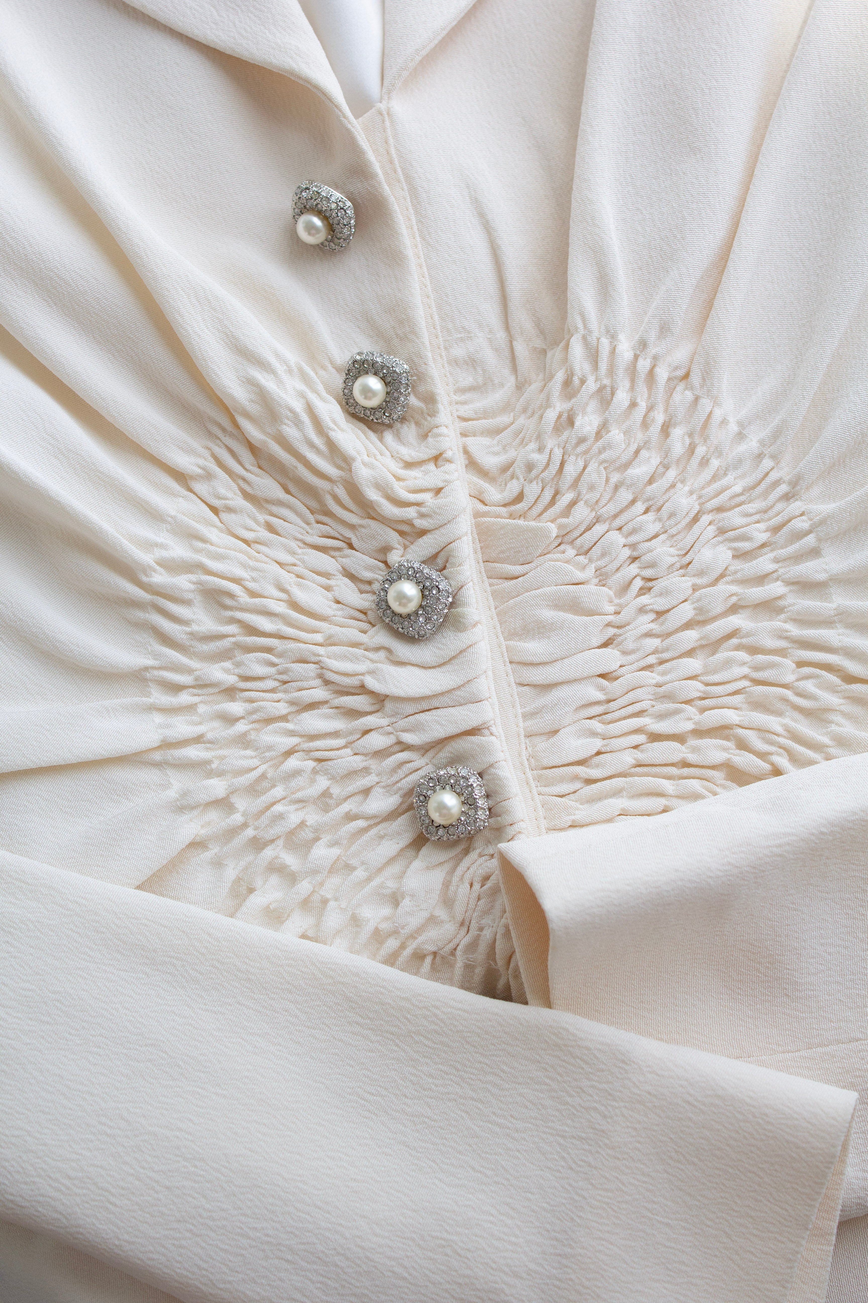 Christian Dior by John Galliano Resort 2008 Carrie Bradshaw Wedding White Silk Jacket