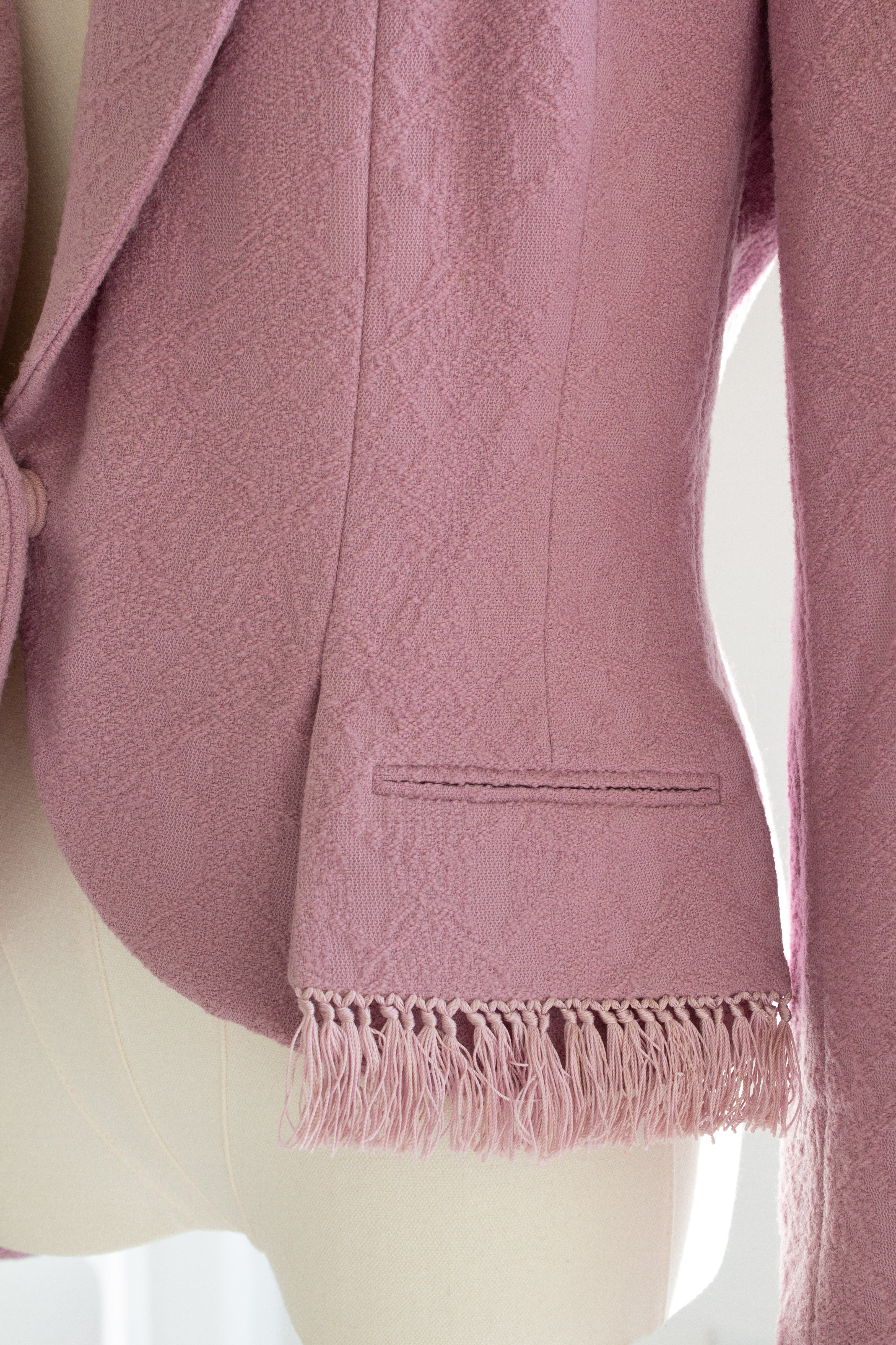 Christian Dior by John Galliano F/W 1999 Mauve Fringe Jacket