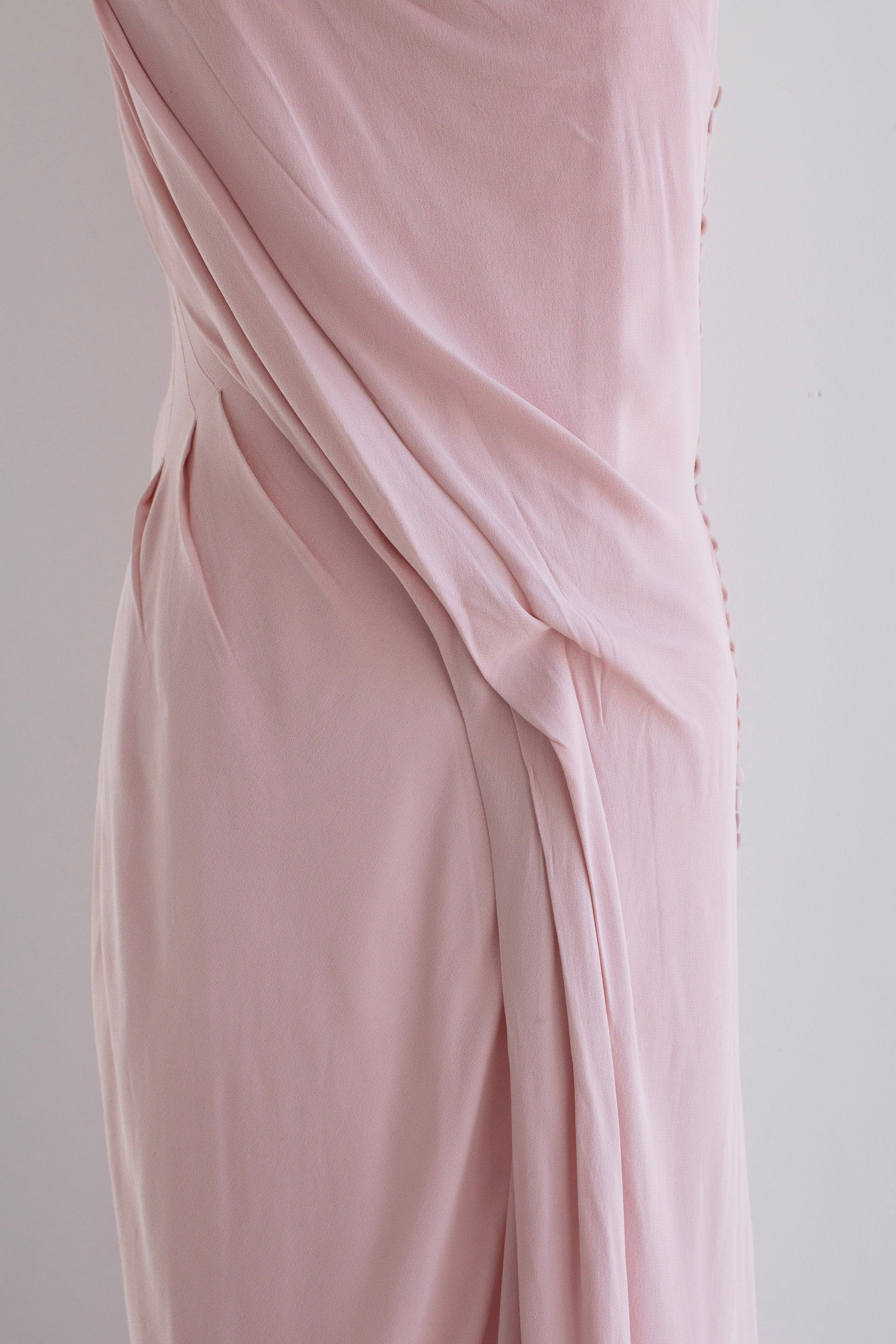 Christian Dior by John Galliano S/S 2008 Pink Petal Organza Draped Gown