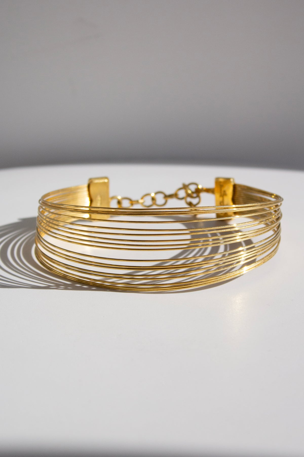 Christian Dior 1999 J’Adore Gold Metal Wire Choker Necklace