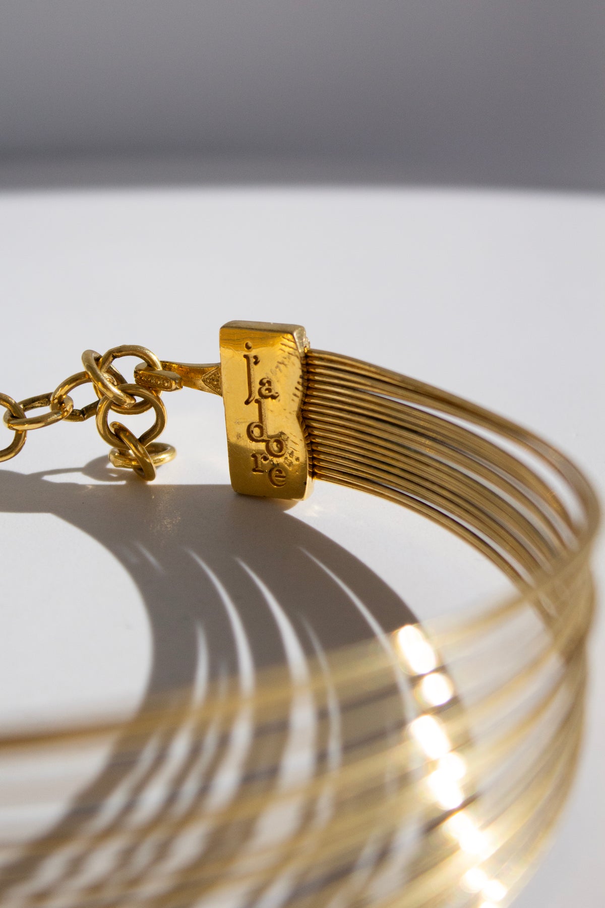 Christian Dior 1999 J’Adore Gold Metal Wire Choker Necklace
