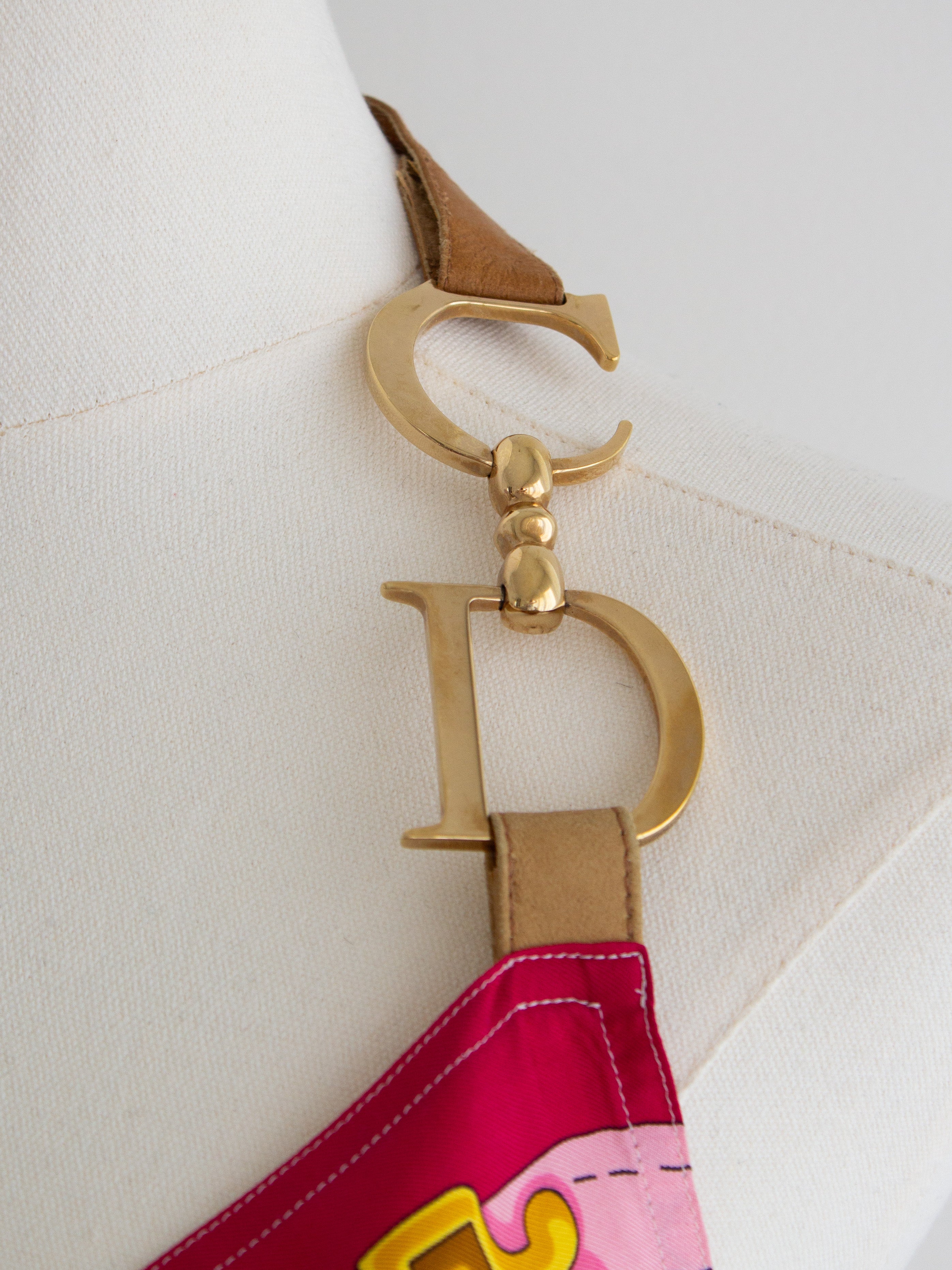 Christian Dior By John Galliano S/S 2000 Pink Silk Saddle Top