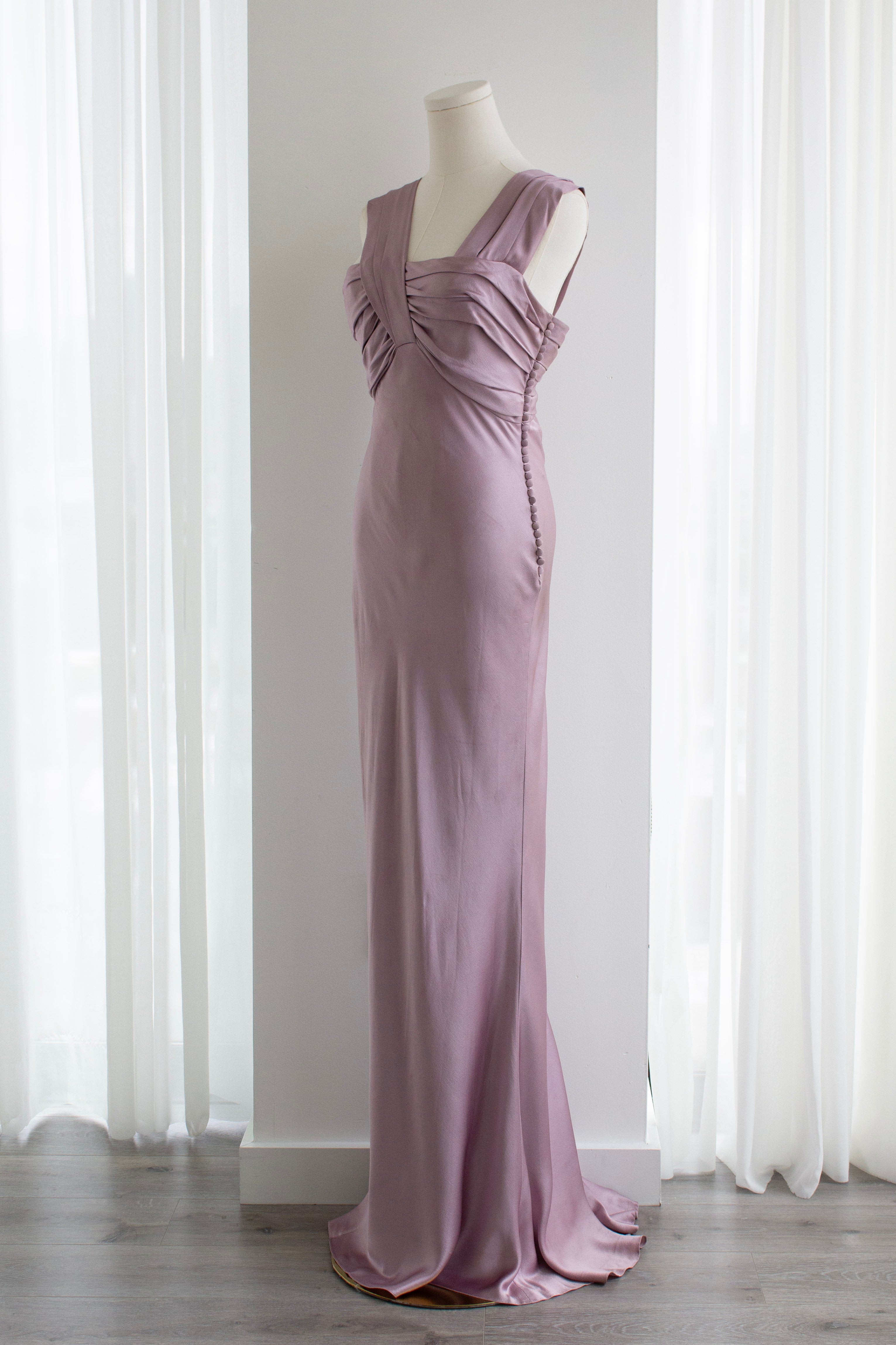 Christian Dior by John Galliano Spring 2008 Lilac Draped Silk Gown